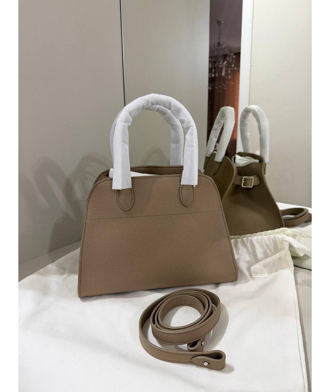 THE ROW Бежевая кожаная сумка тоут, фото 3