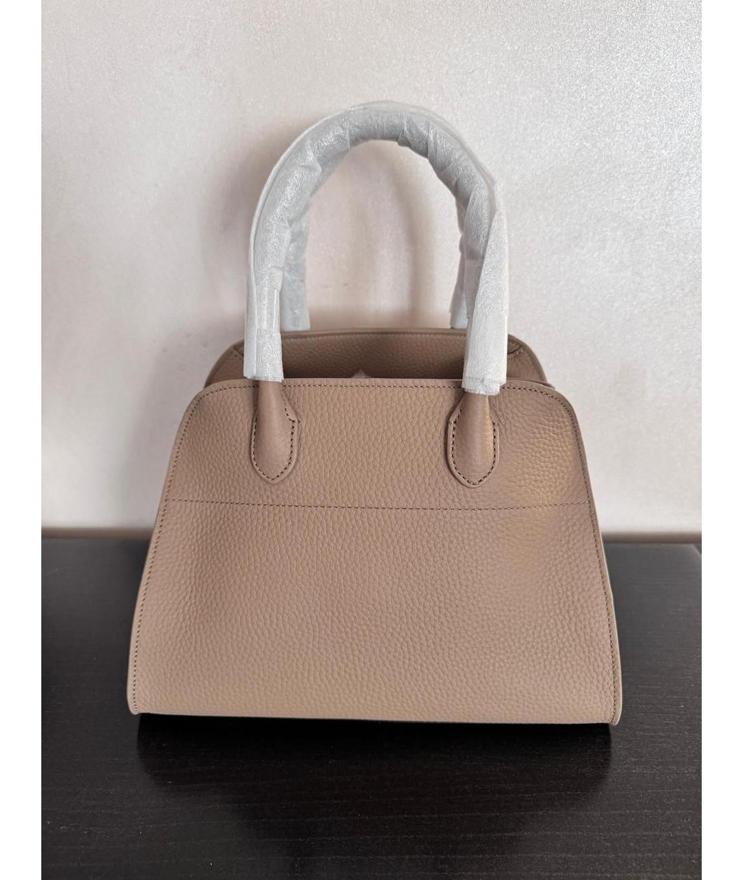 THE ROW Бежевая кожаная сумка тоут, фото 5