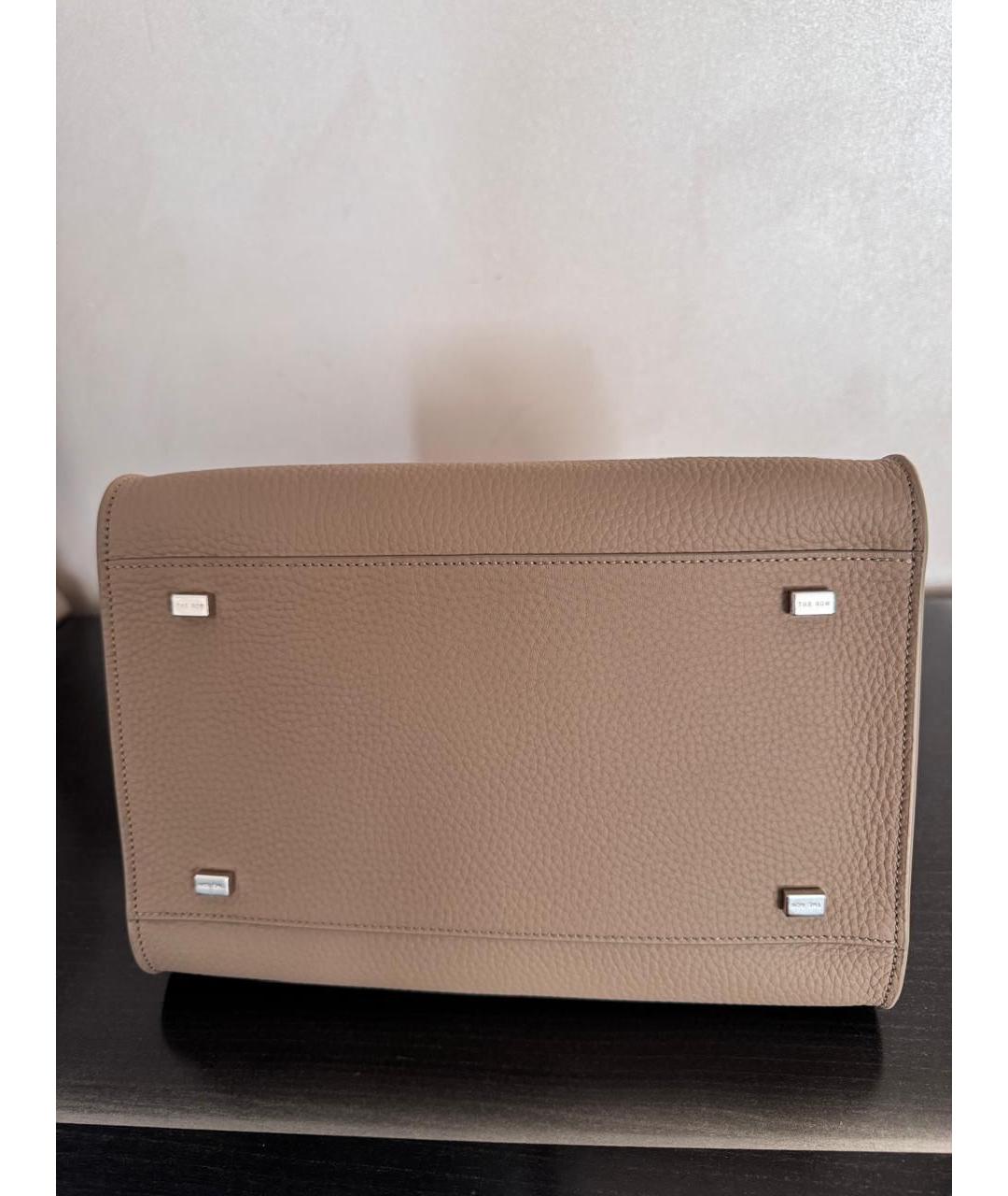 THE ROW Бежевая кожаная сумка тоут, фото 3