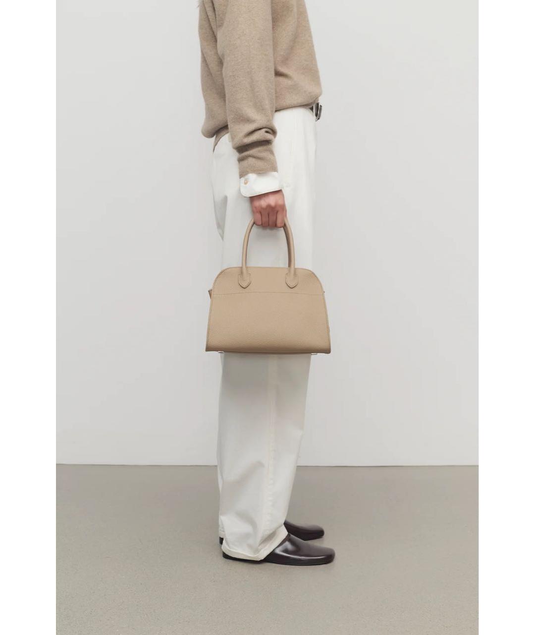 THE ROW Бежевая кожаная сумка тоут, фото 2