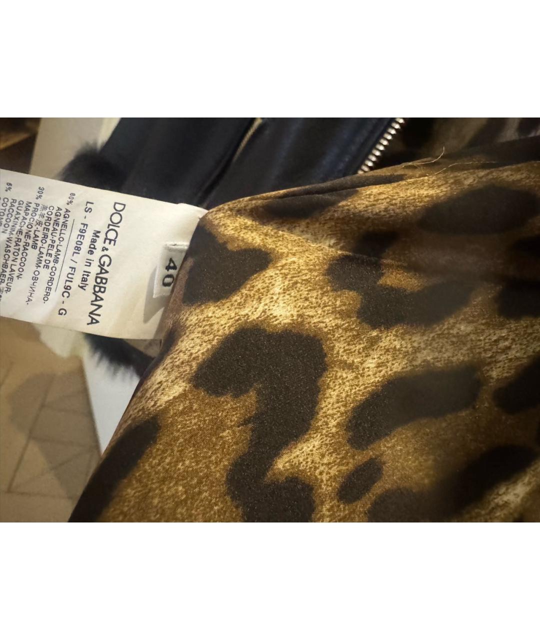 DOLCE&GABBANA Черная кожаная куртка, фото 7