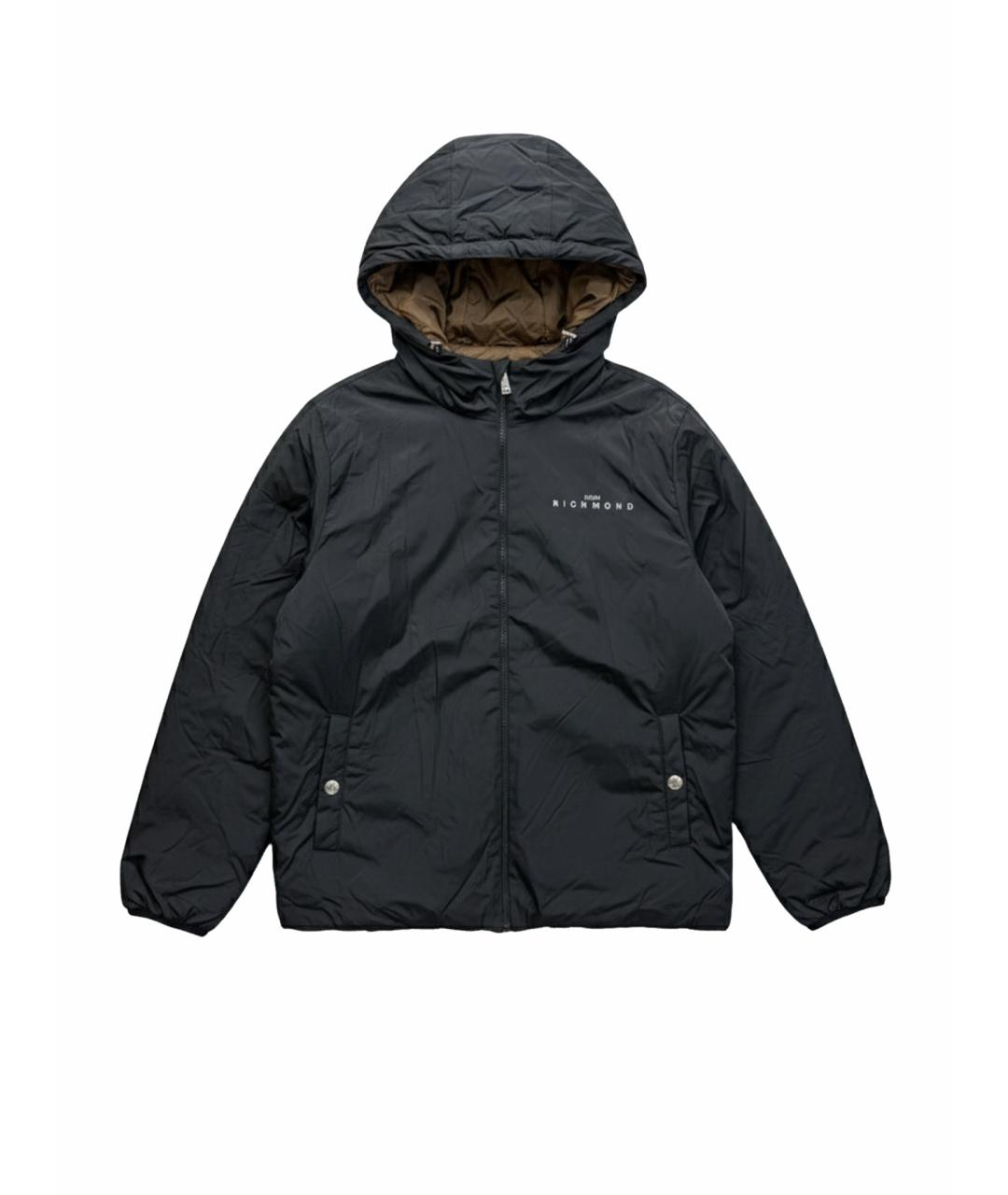 JOHN RICHMOND Черная полиэстеровая куртка, фото 1