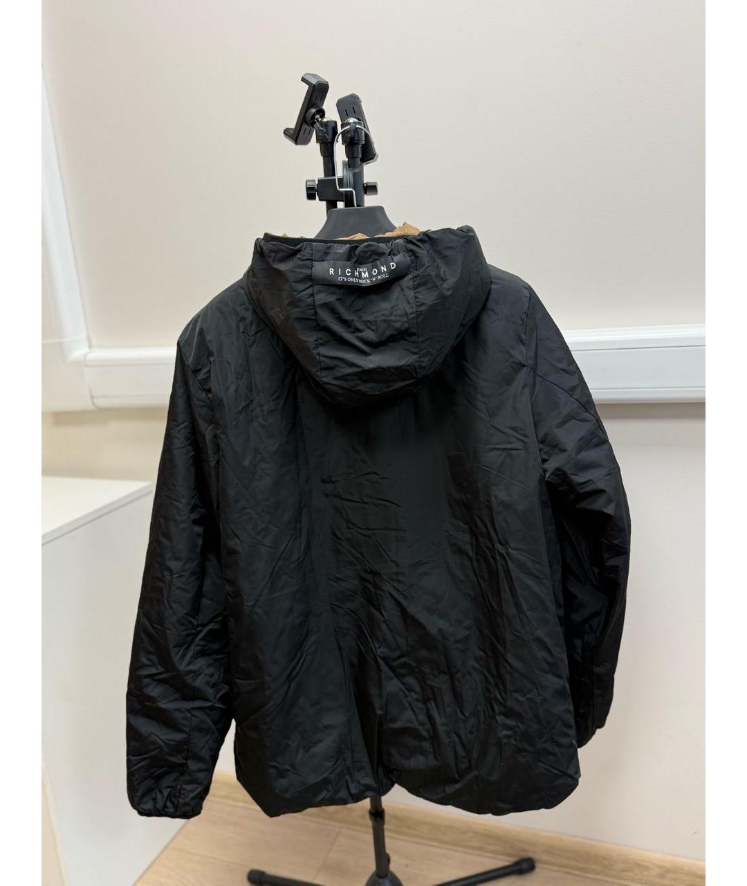 JOHN RICHMOND Черная полиэстеровая куртка, фото 2