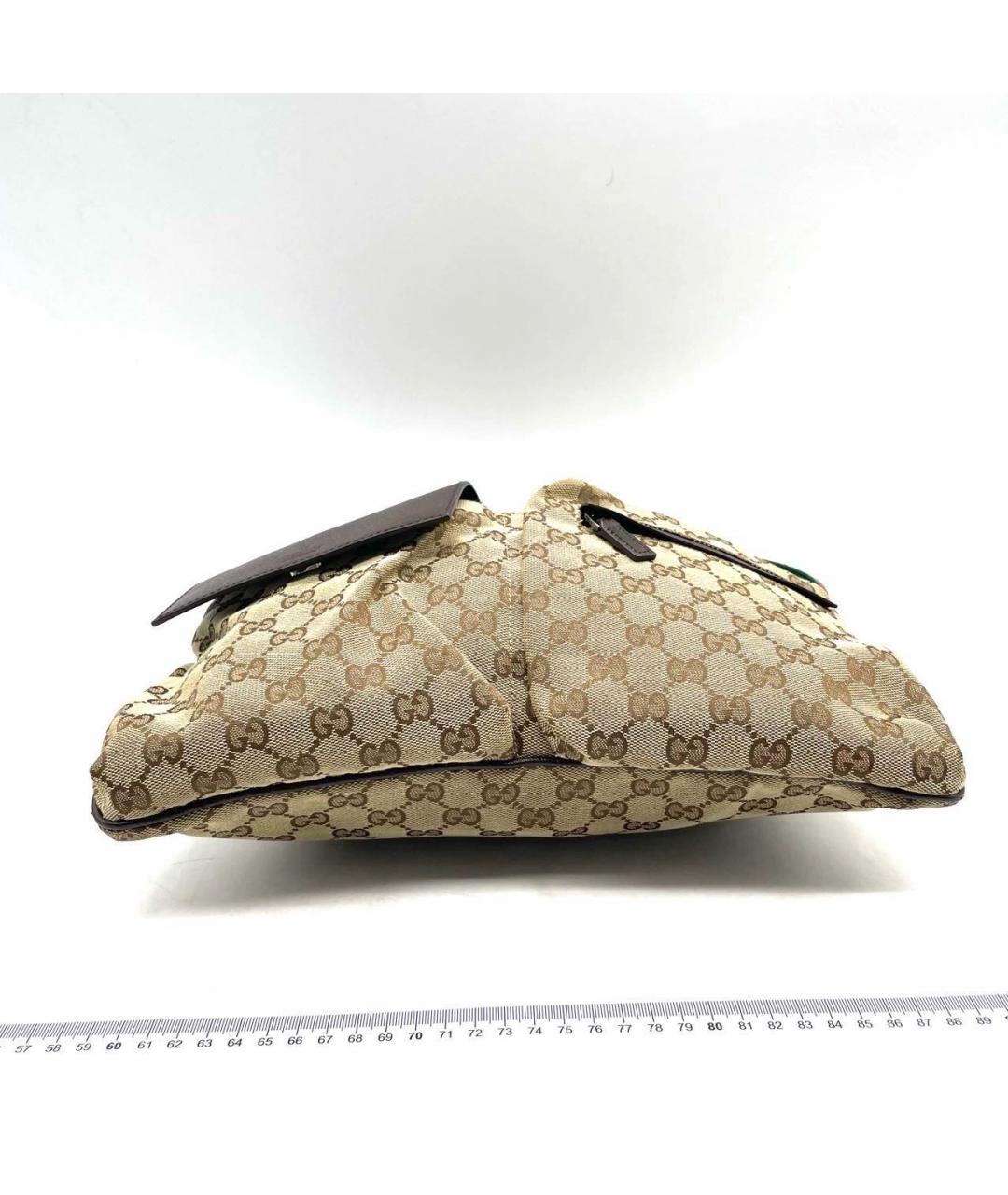 GUCCI Бежевая тканевая сумка на плечо, фото 4