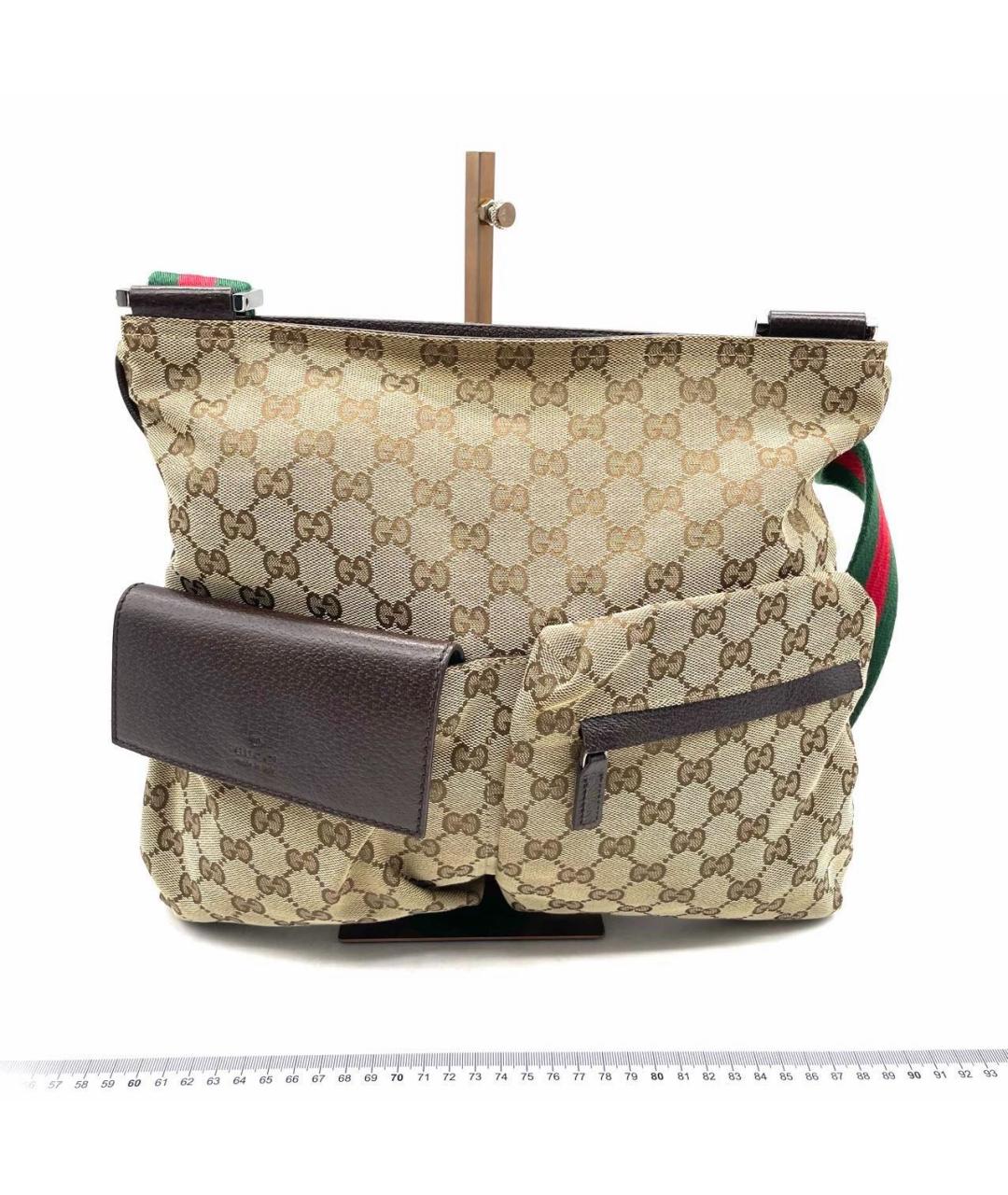 GUCCI Бежевая тканевая сумка на плечо, фото 5