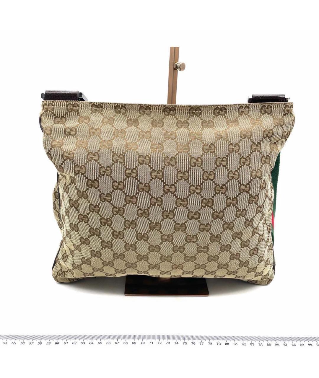 GUCCI Бежевая тканевая сумка на плечо, фото 3