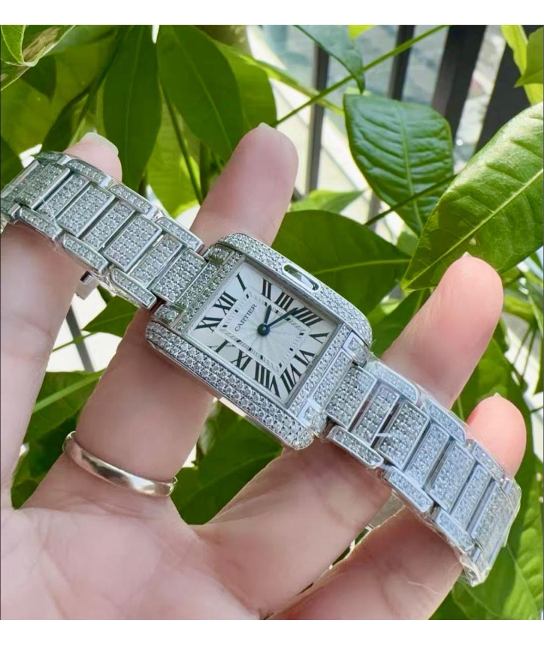 CARTIER Белые часы, фото 4