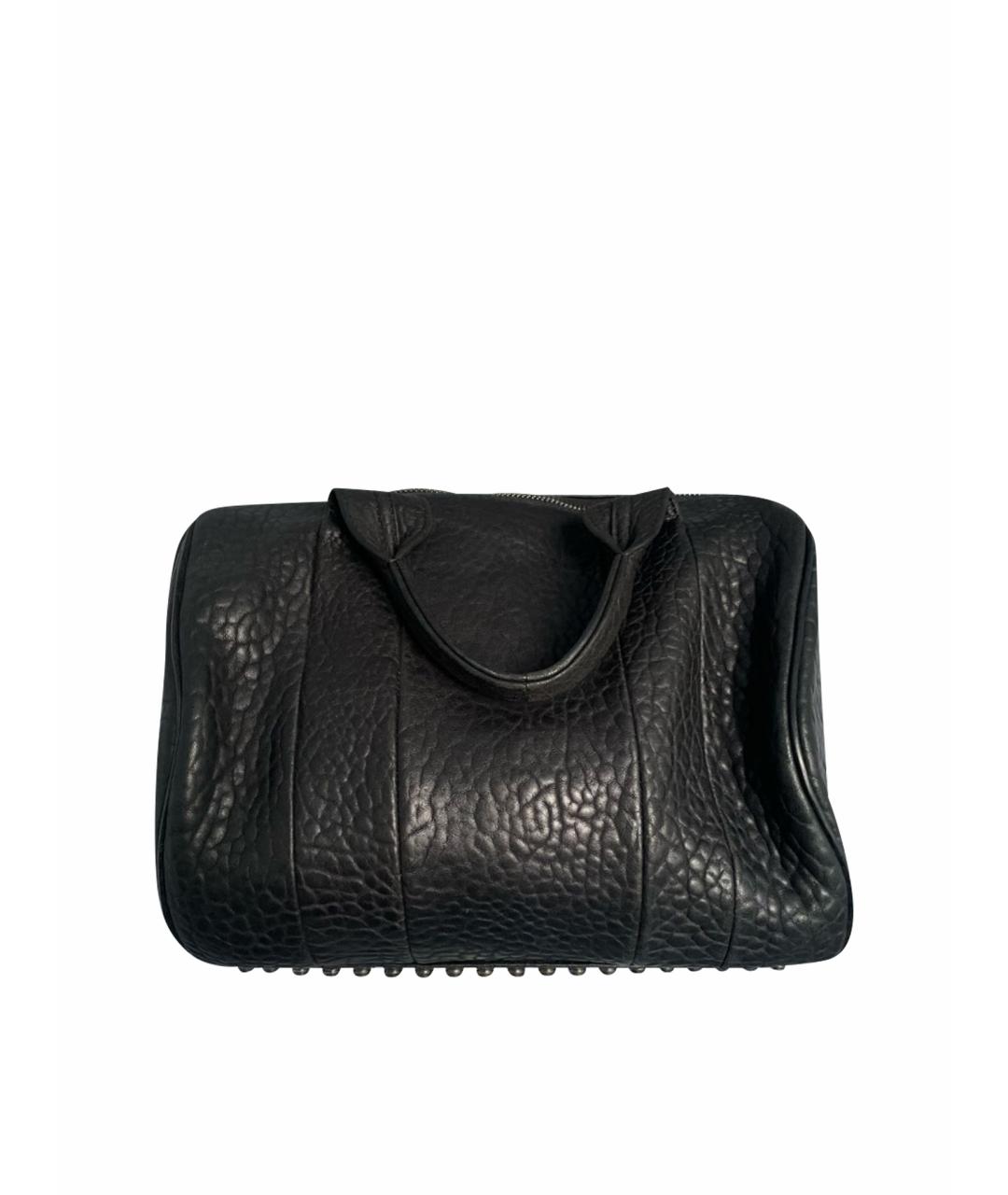 ALEXANDER WANG Черная кожаная сумка с короткими ручками, фото 1