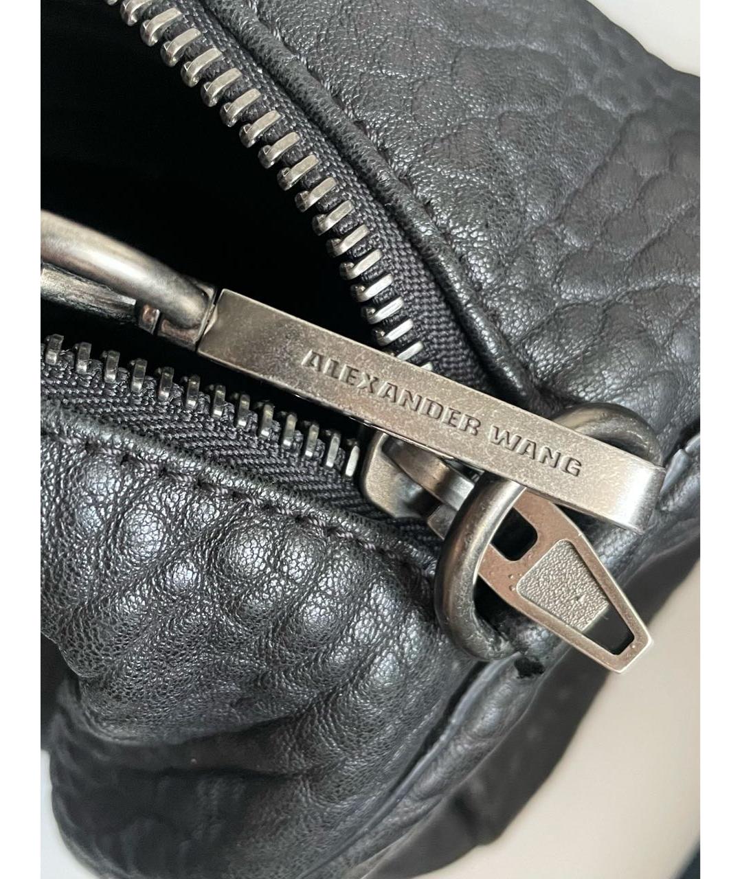 ALEXANDER WANG Черная кожаная сумка с короткими ручками, фото 6