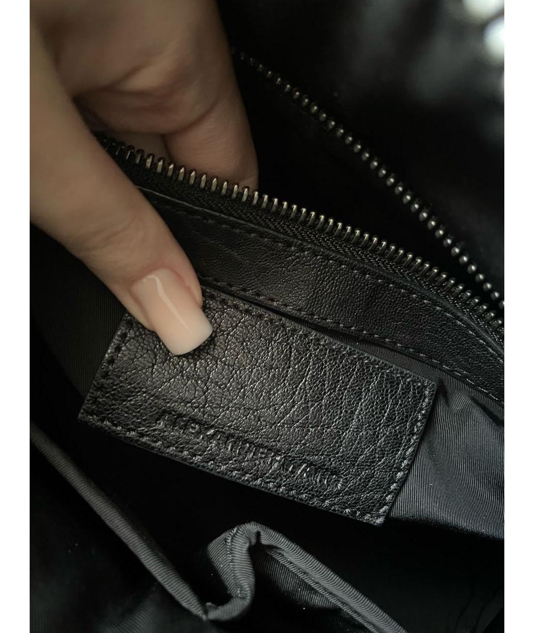 ALEXANDER WANG Черная кожаная сумка с короткими ручками, фото 4