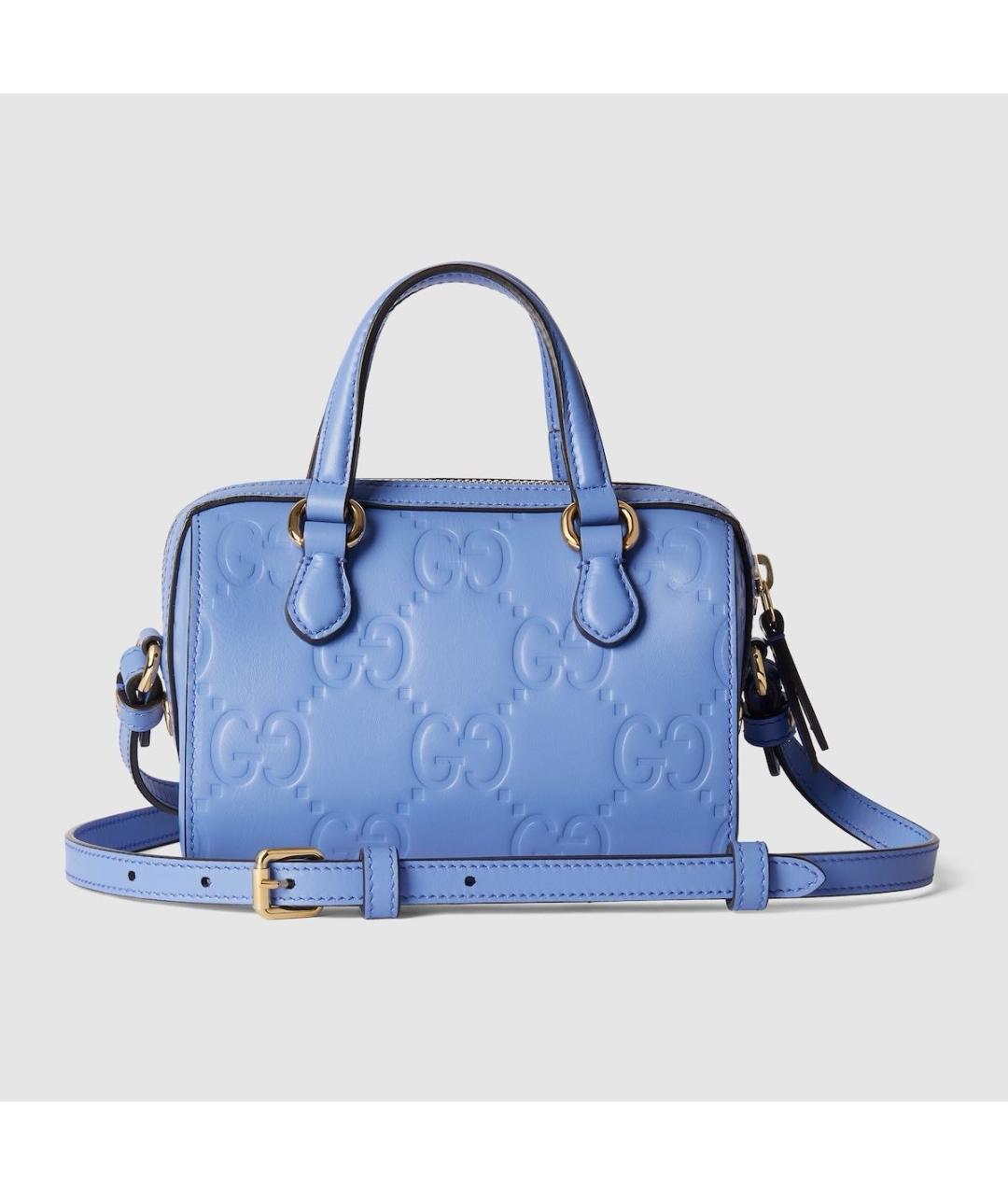 GUCCI Голубая кожаная сумка через плечо, фото 7