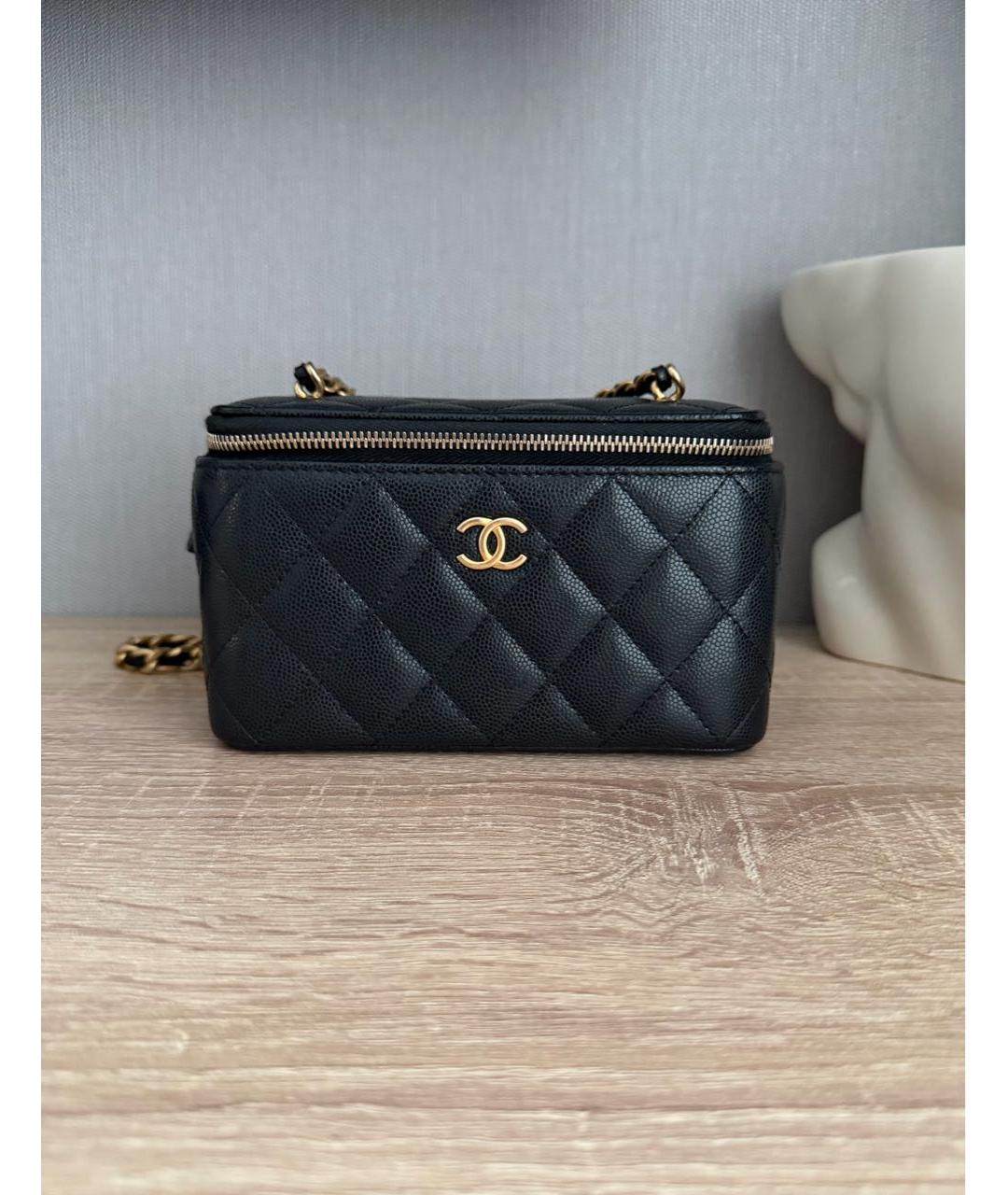 CHANEL Черная кожаная сумка через плечо, фото 9
