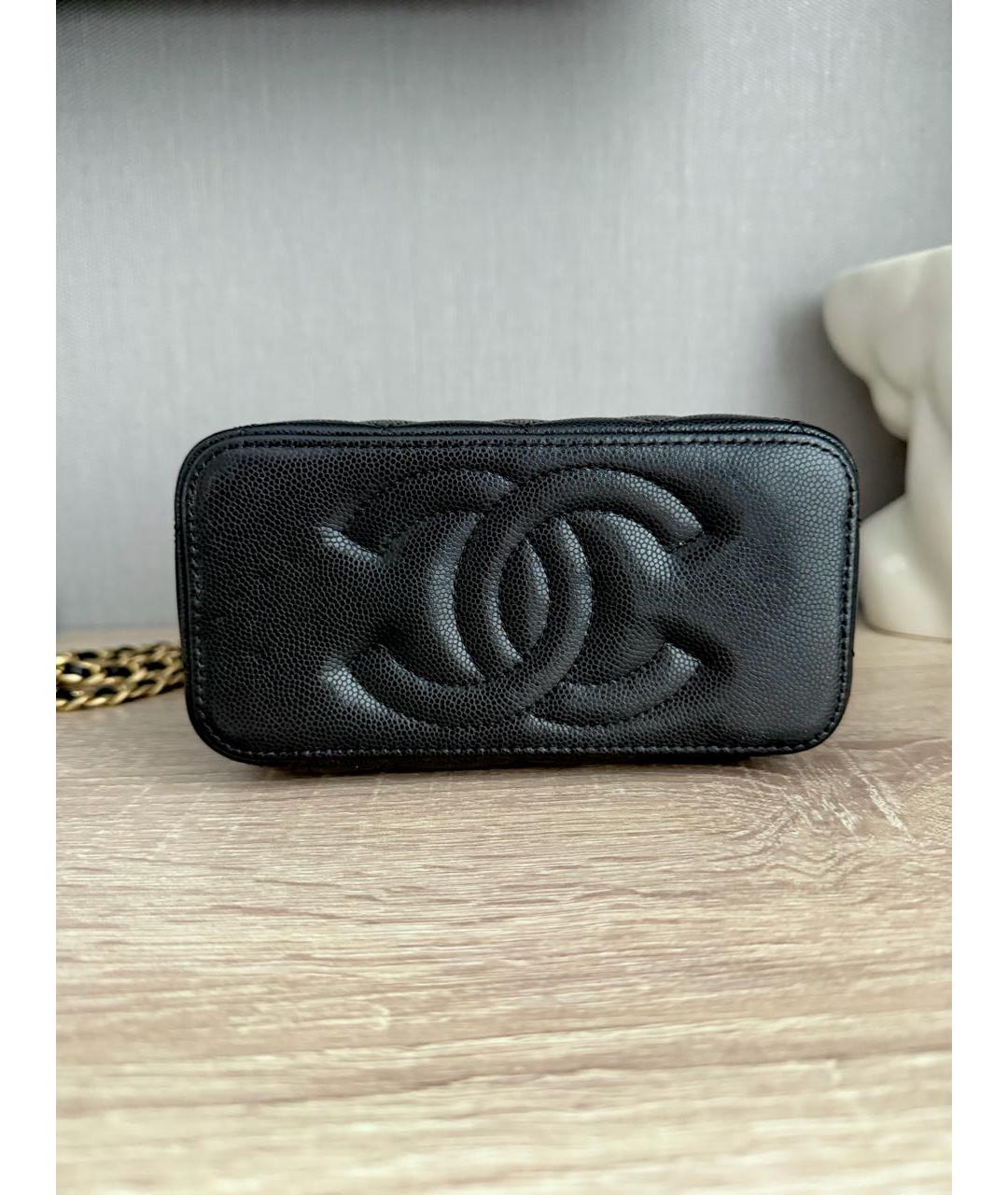 CHANEL Черная кожаная сумка через плечо, фото 2