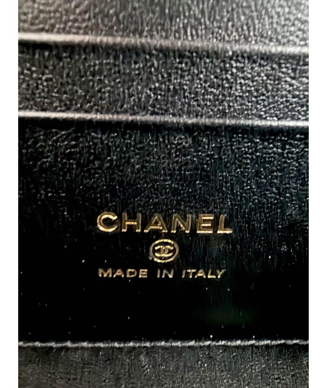 CHANEL Черная кожаная сумка через плечо, фото 6