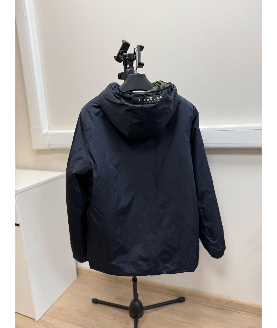 JOHN RICHMOND Темно-синяя полиамидовая куртка, фото 2