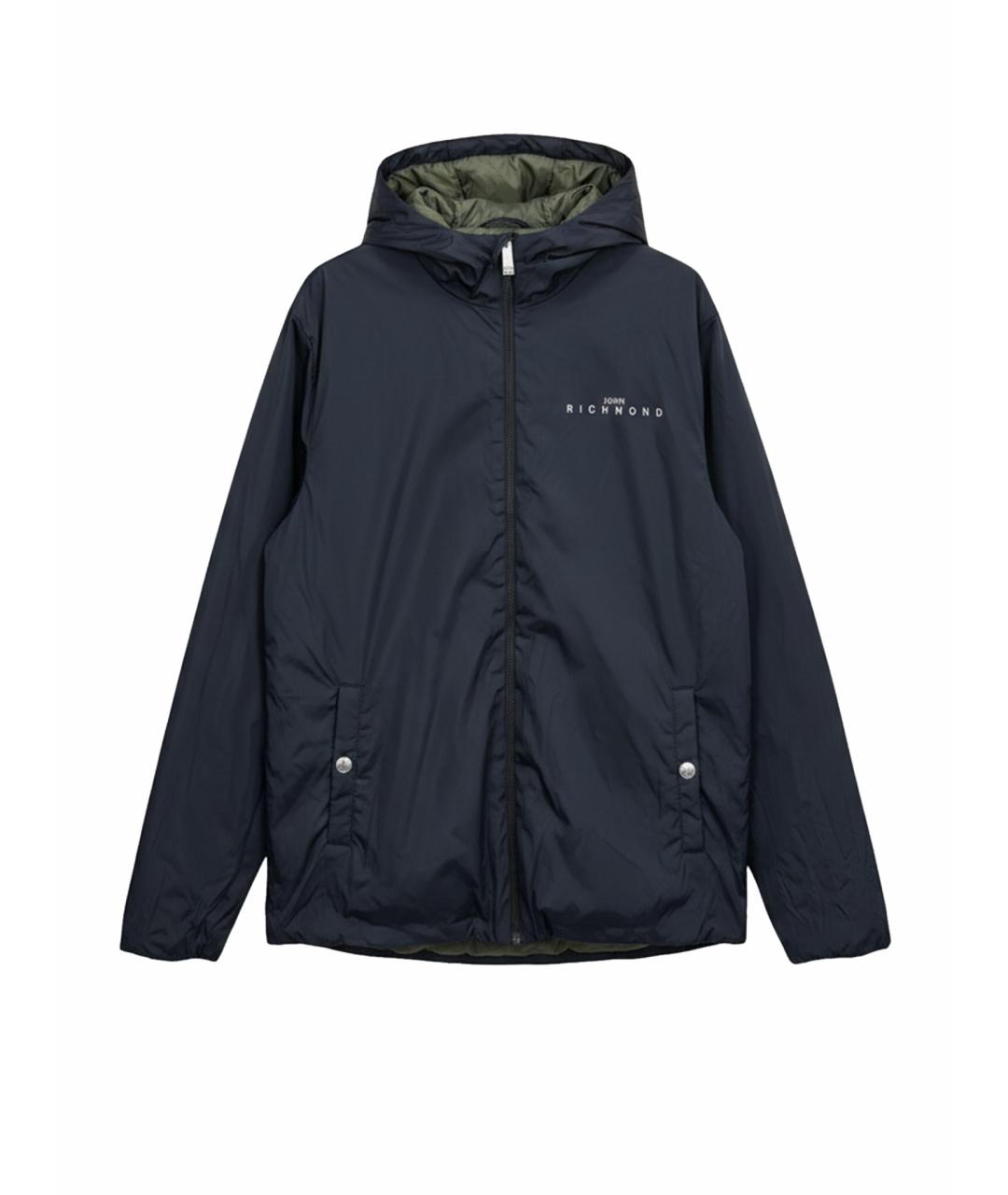 JOHN RICHMOND Темно-синяя полиамидовая куртка, фото 1