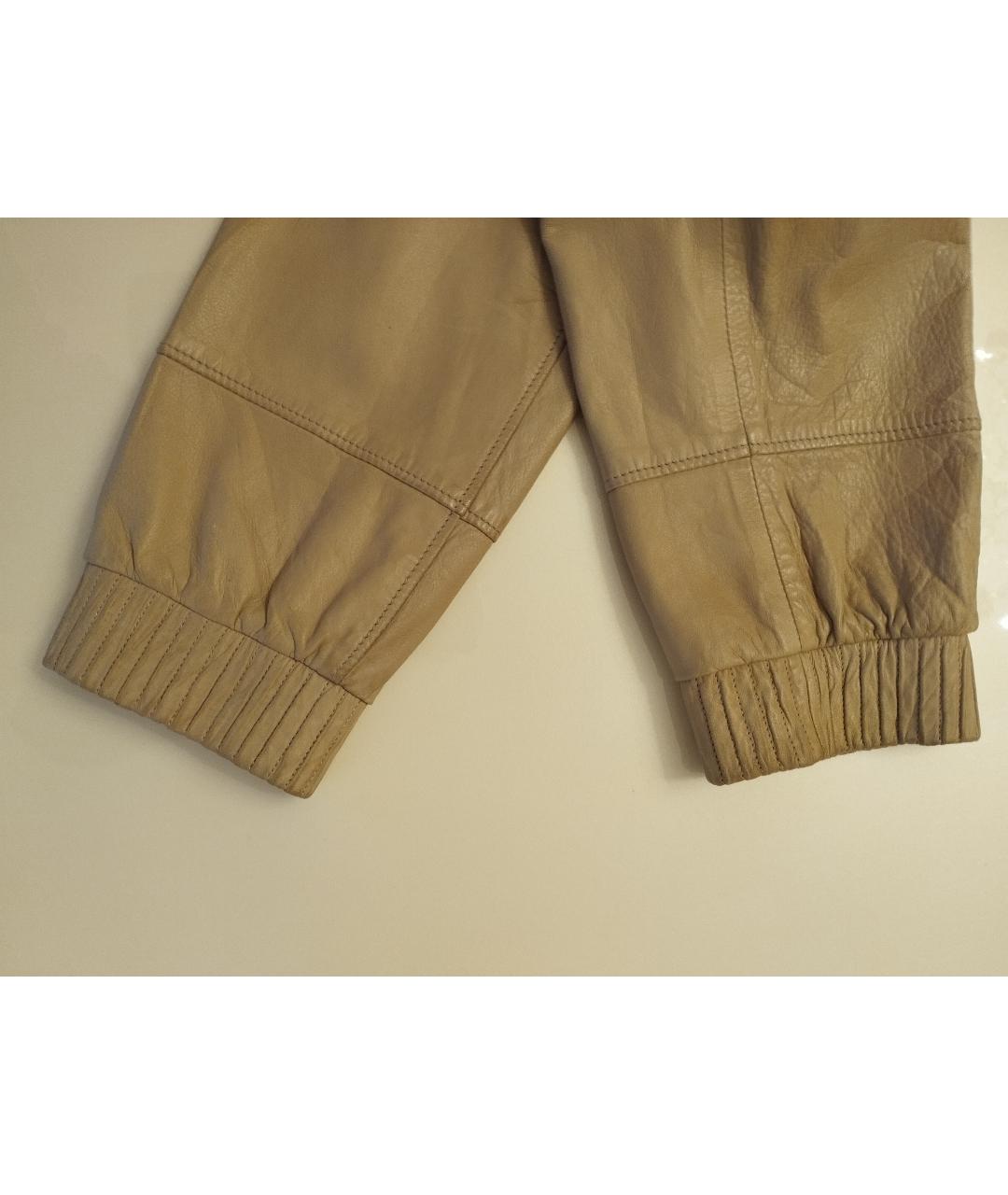 GIORGIO ARMANI Бежевая кожаная куртка, фото 6