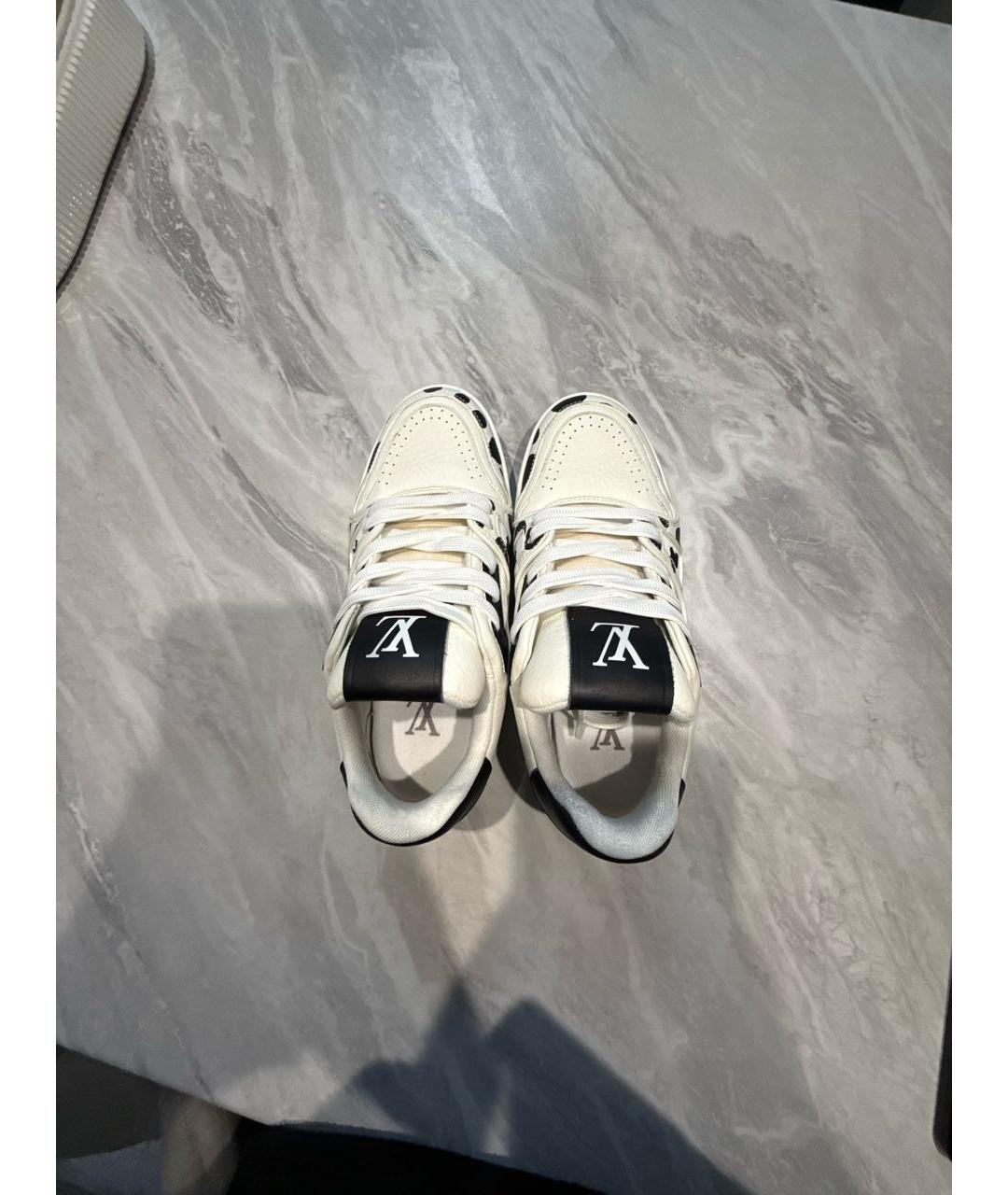 LOUIS VUITTON Белые кожаные кеды, фото 3