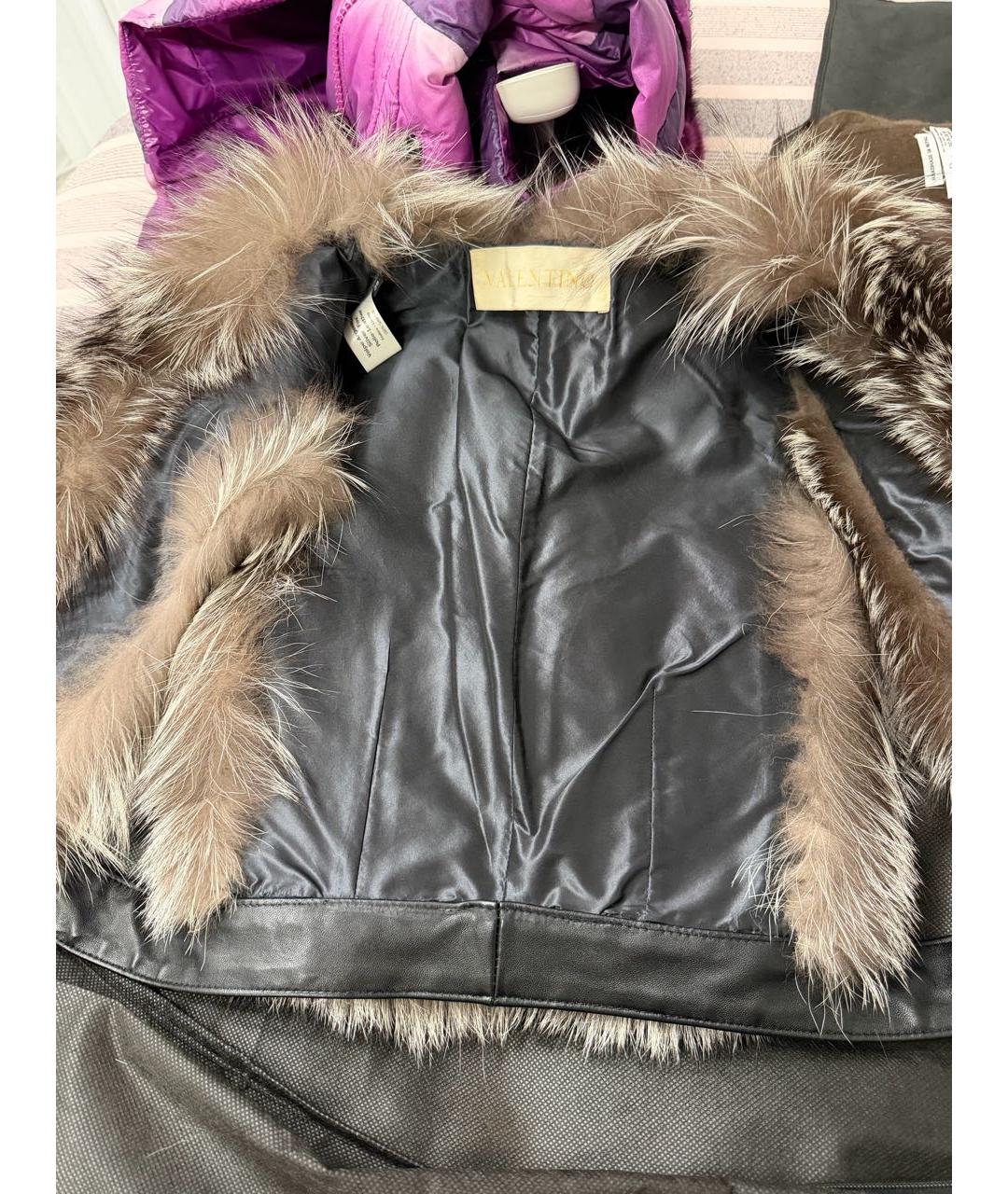 VALENTINO Серый меховой жилет, фото 2