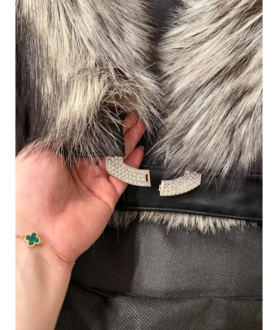 VALENTINO Серый меховой жилет, фото 4