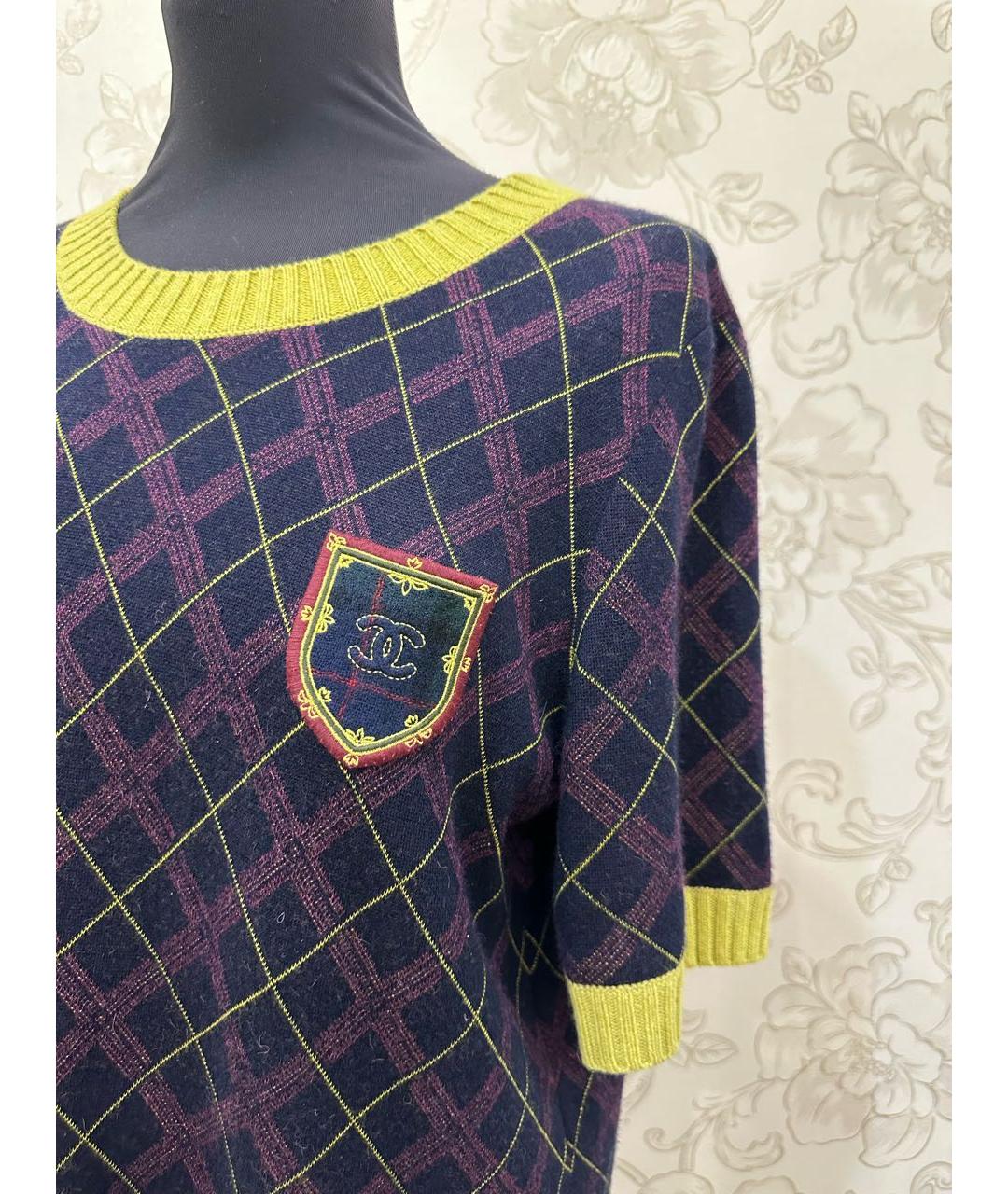 CHANEL Мульти кашемировое повседневное платье, фото 7