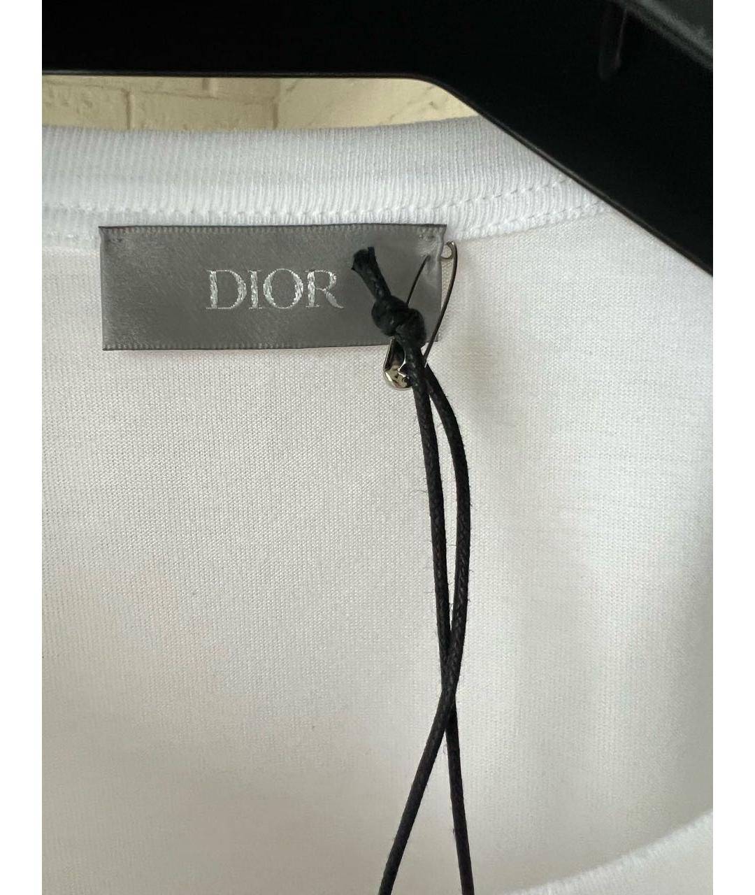 CHRISTIAN DIOR Белая хлопковая футболка, фото 5