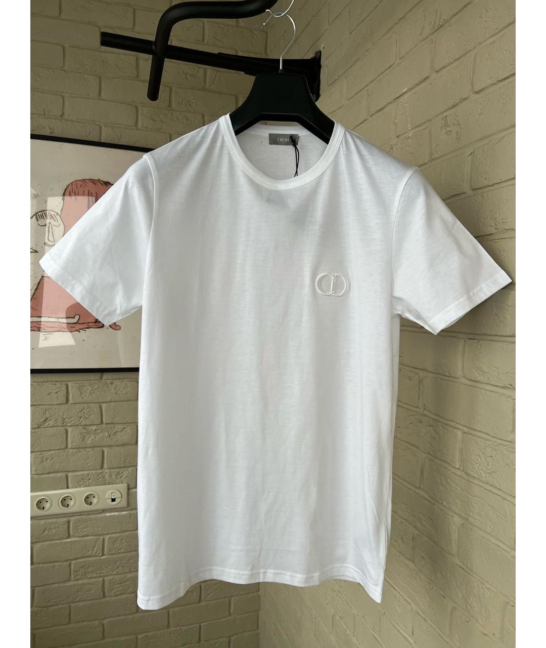 CHRISTIAN DIOR Белая хлопковая футболка, фото 3