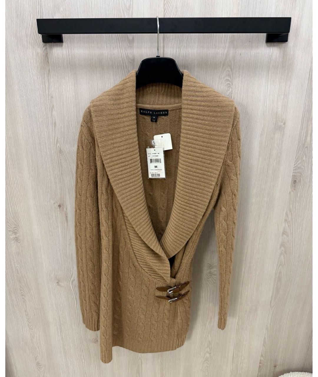 RALPH LAUREN Бежевый кашемировый джемпер / свитер, фото 6