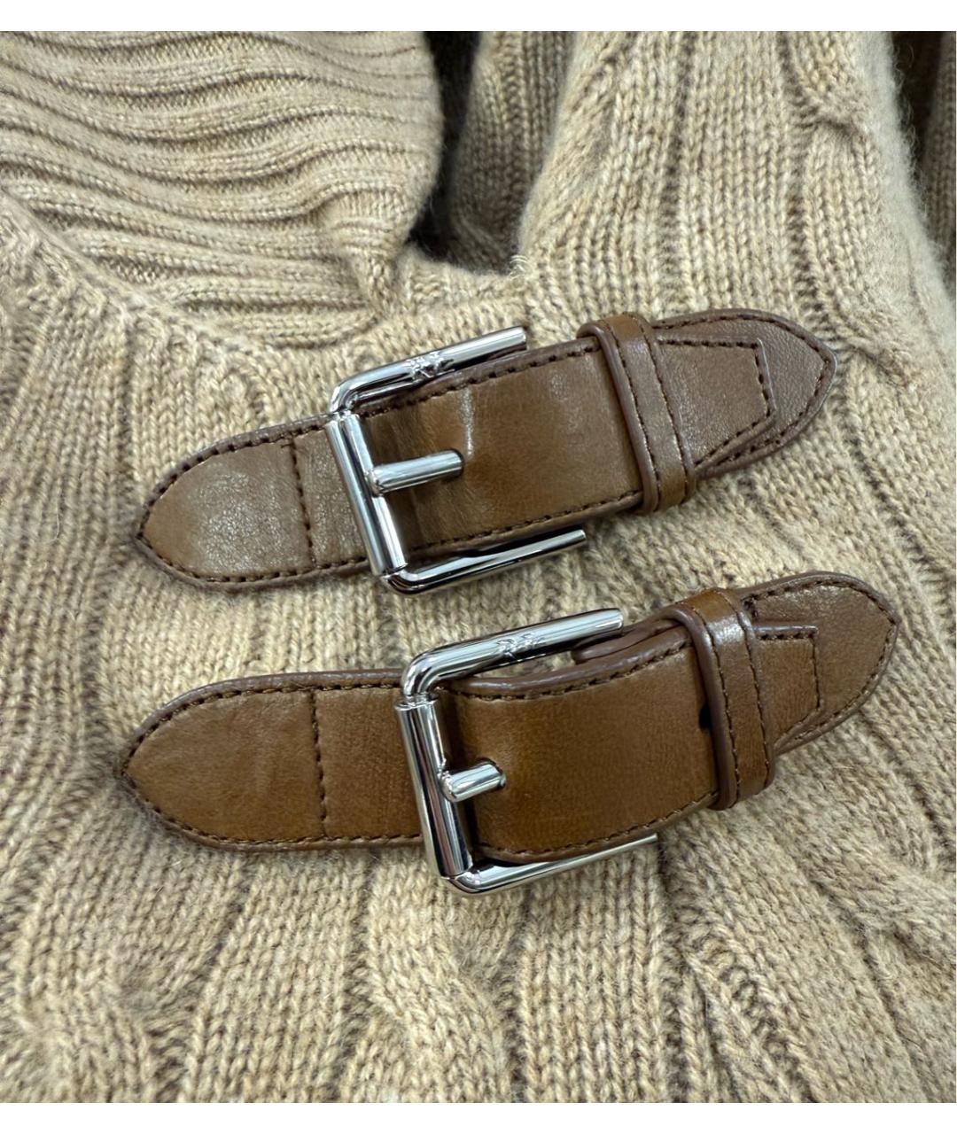 RALPH LAUREN Бежевый кашемировый джемпер / свитер, фото 3