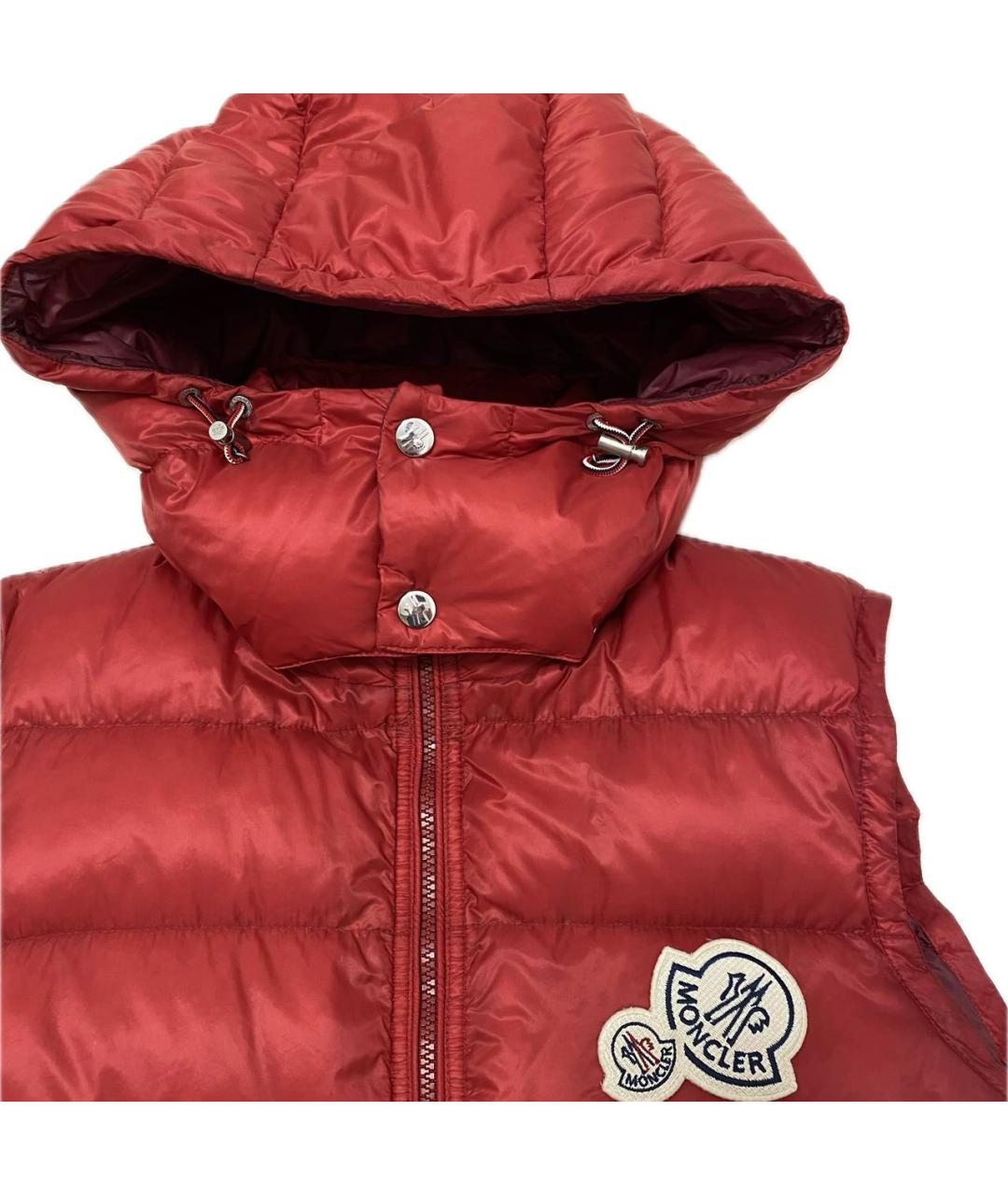 MONCLER Красный полиамидовый жилет, фото 3