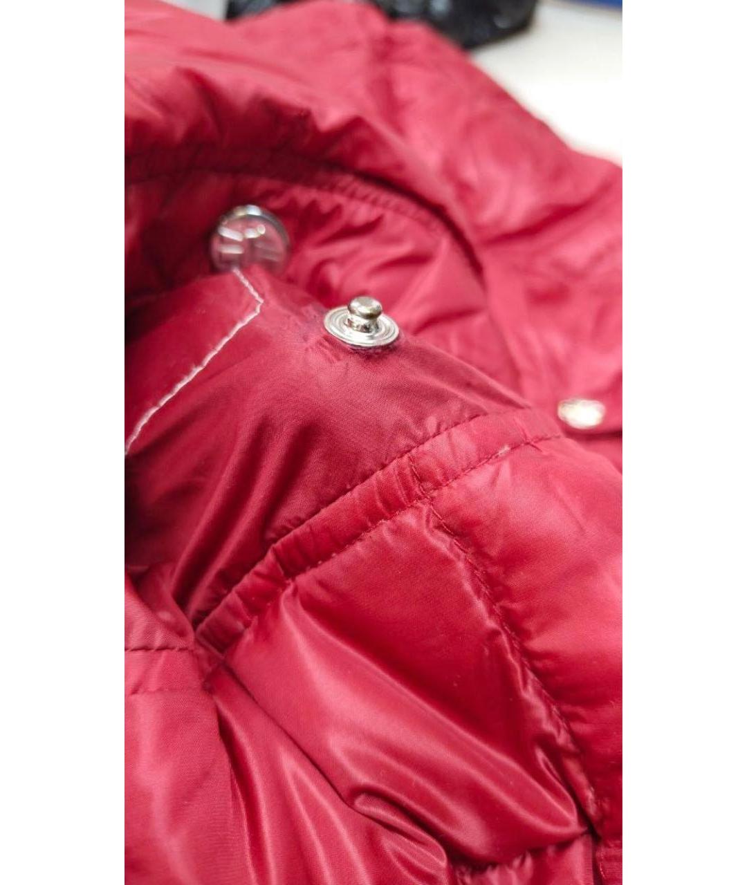 MONCLER Красный полиамидовый жилет, фото 5