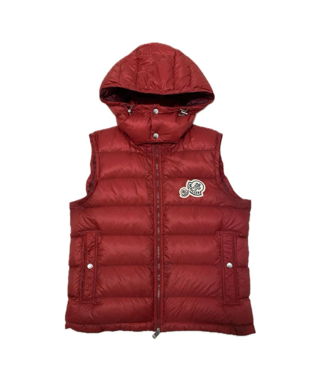 MONCLER Красный полиамидовый жилет, фото 2