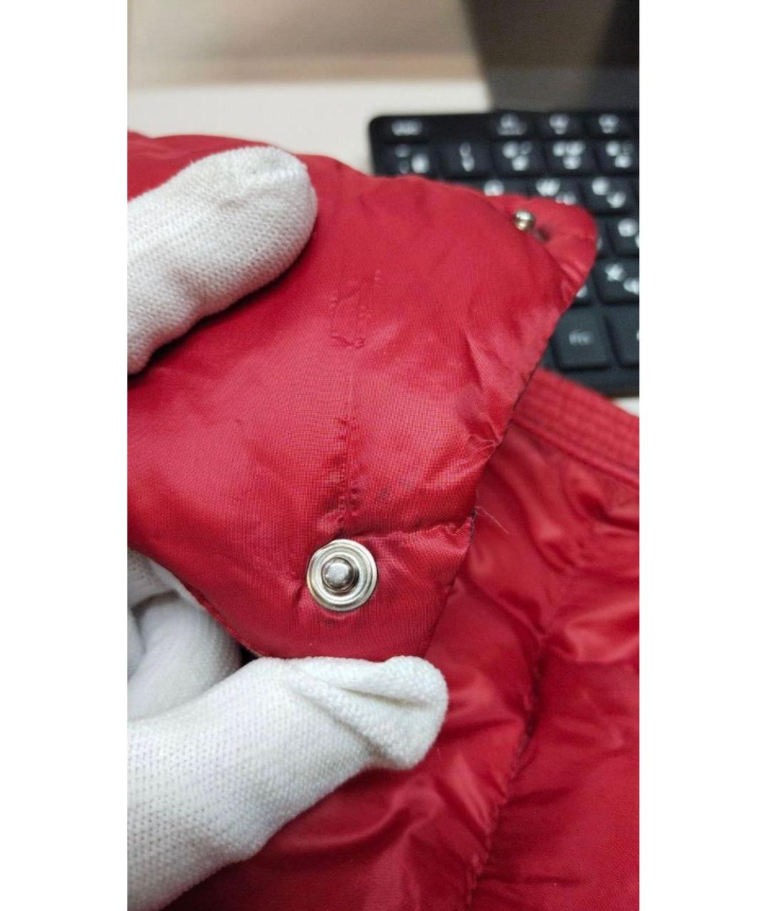 MONCLER Красный полиамидовый жилет, фото 6