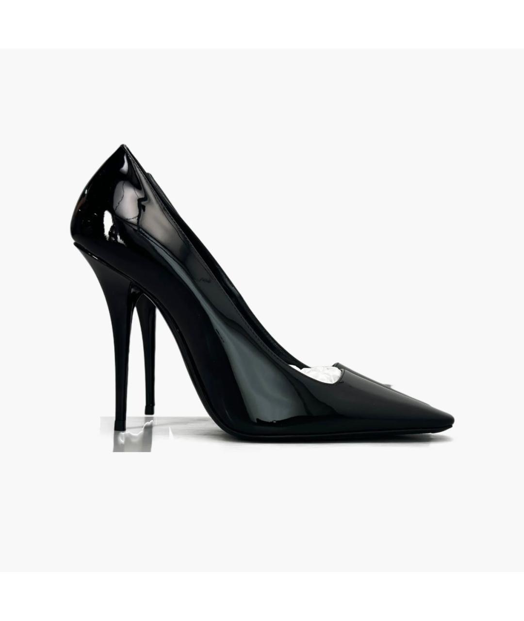 SAINT LAURENT Черные туфли из лакированной кожи, фото 2