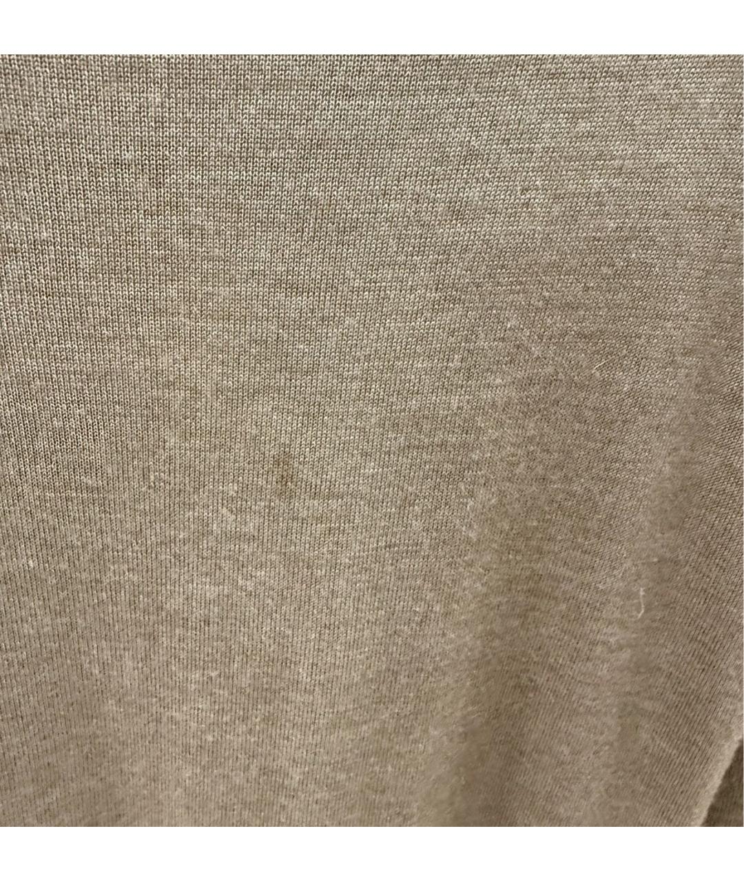 RALPH LAUREN Бежевое кашемировое повседневное платье, фото 2