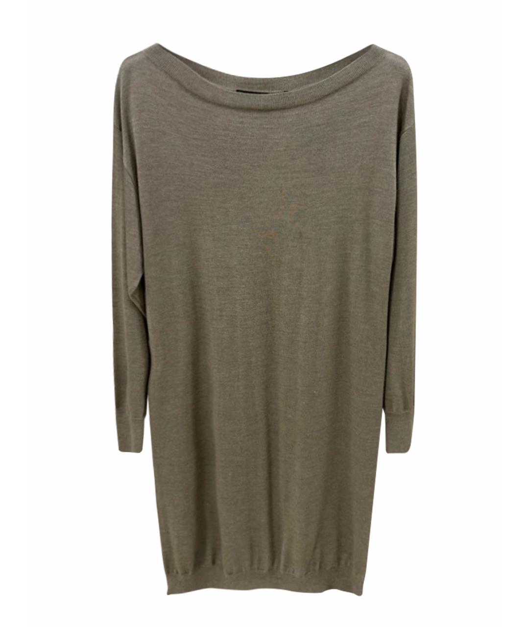 RALPH LAUREN Бежевое кашемировое повседневное платье, фото 1