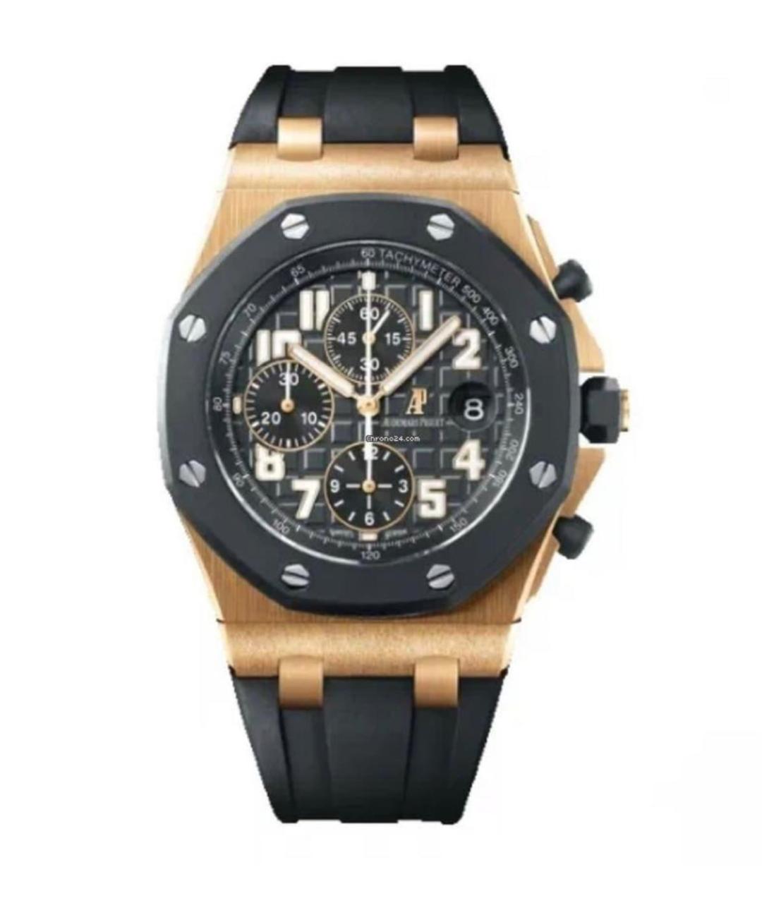 Audemars Piguet Черные часы из розового золота, фото 1