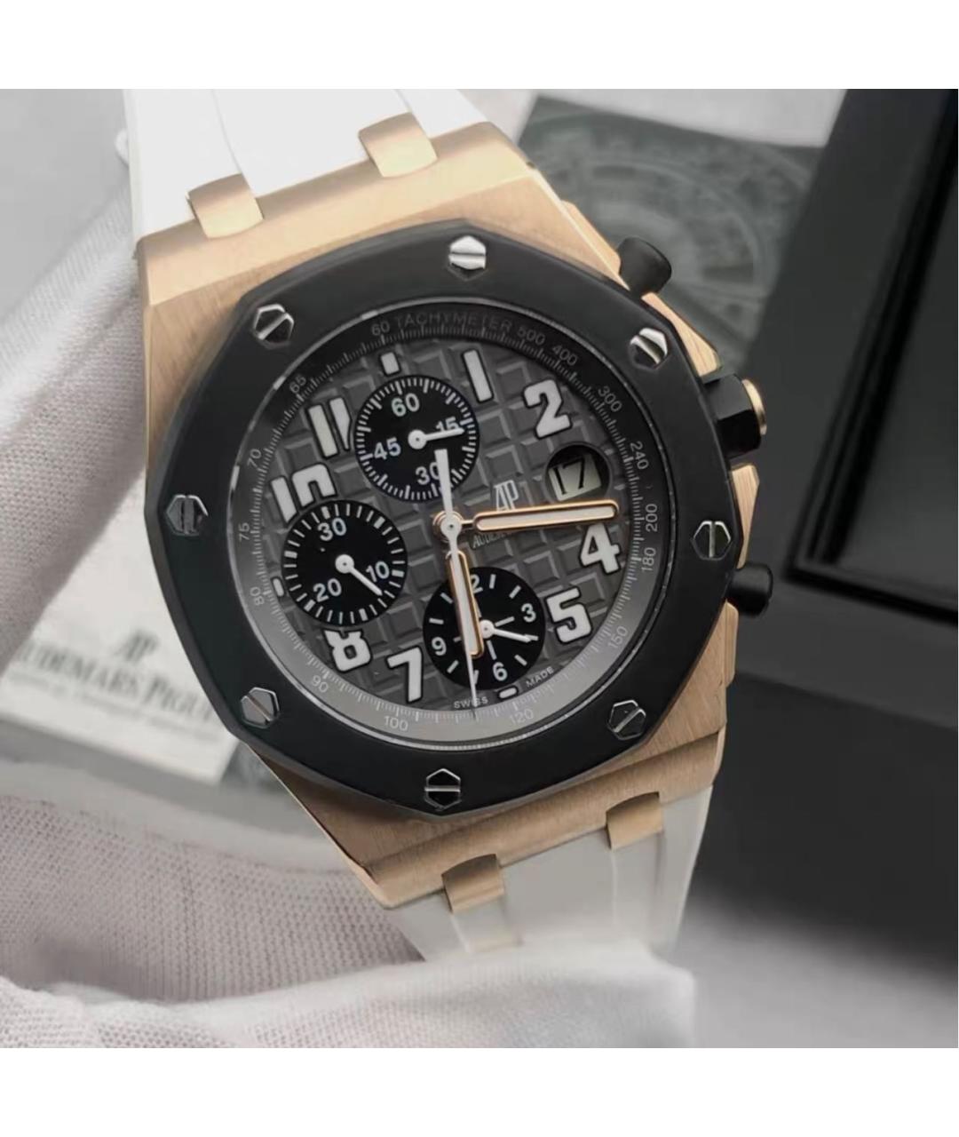 Audemars Piguet Черные часы из розового золота, фото 4
