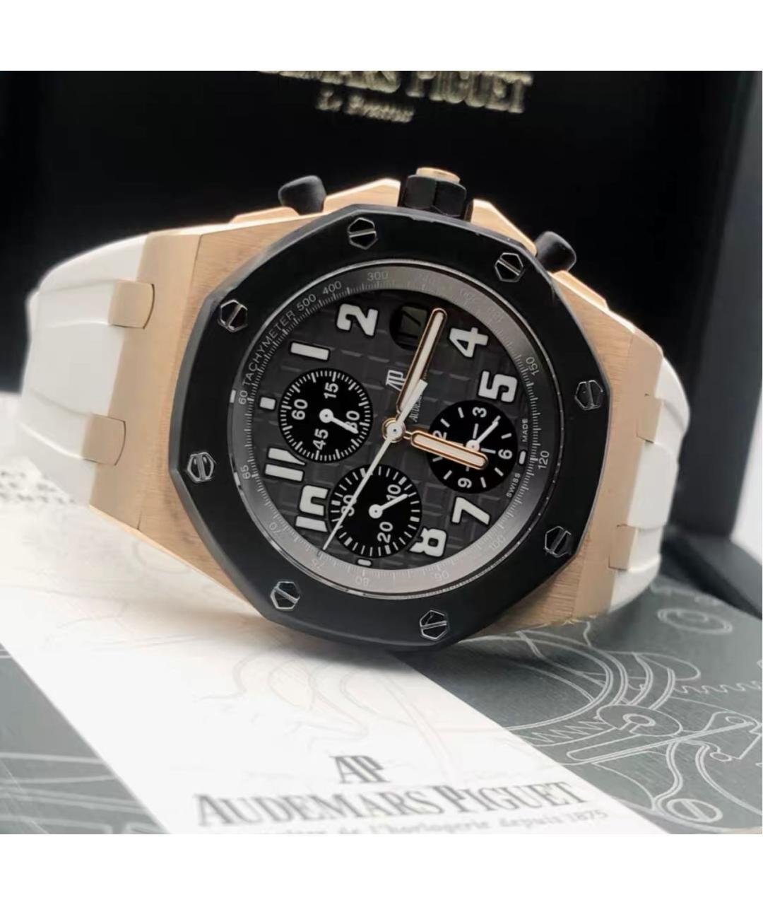 Audemars Piguet Черные часы из розового золота, фото 5