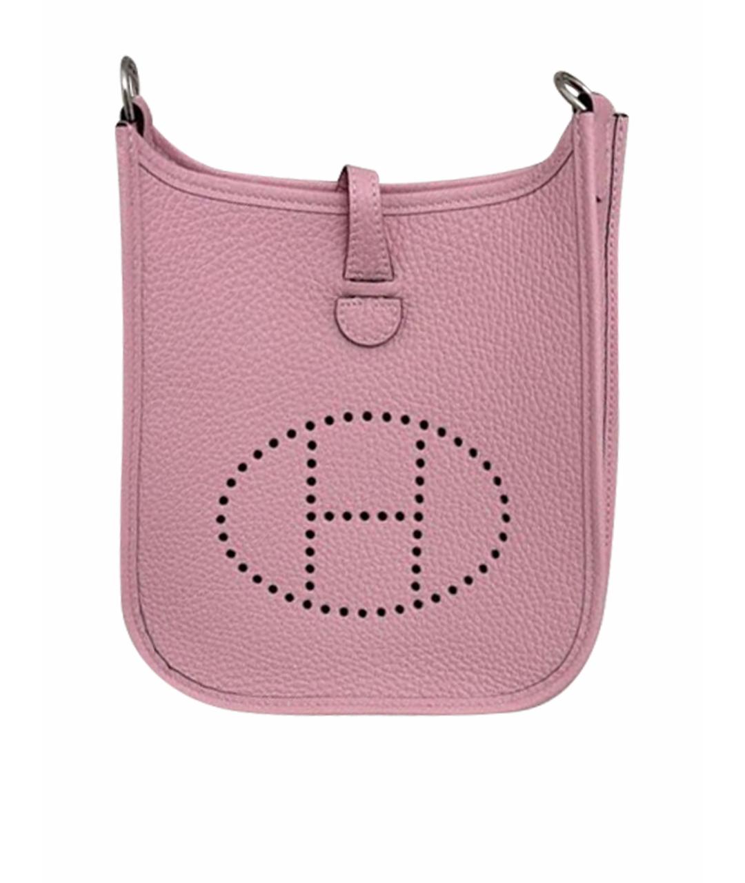 HERMES Розовая кожаная сумка через плечо, фото 1