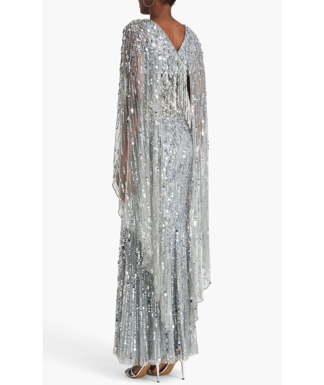 JENNY PACKHAM Серебряное коктейльное платье, фото 3