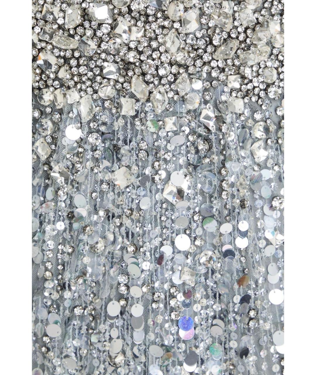 JENNY PACKHAM Серебряное коктейльное платье, фото 4