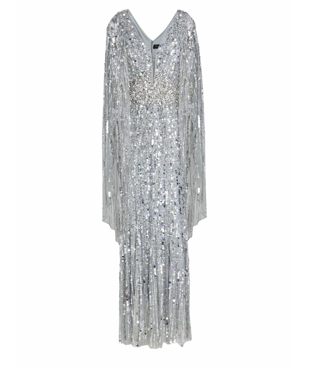 JENNY PACKHAM Серебряное коктейльное платье, фото 1