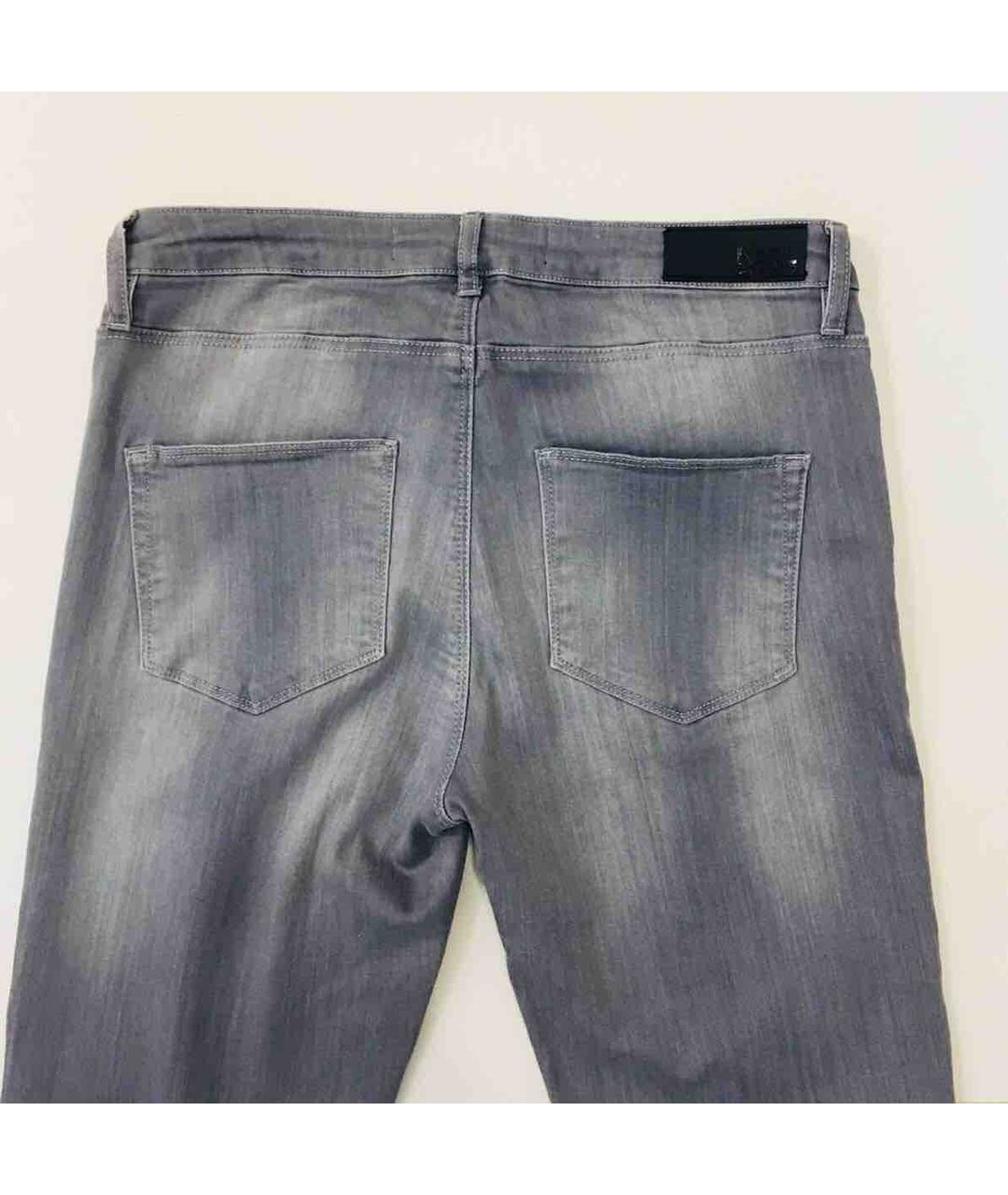 KARL LAGERFELD Серые хлопко-эластановые джинсы слим, фото 5