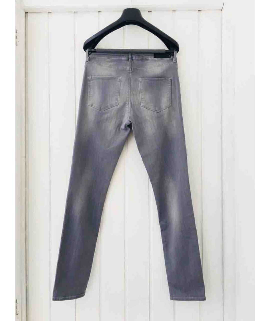 KARL LAGERFELD Серые хлопко-эластановые джинсы слим, фото 3