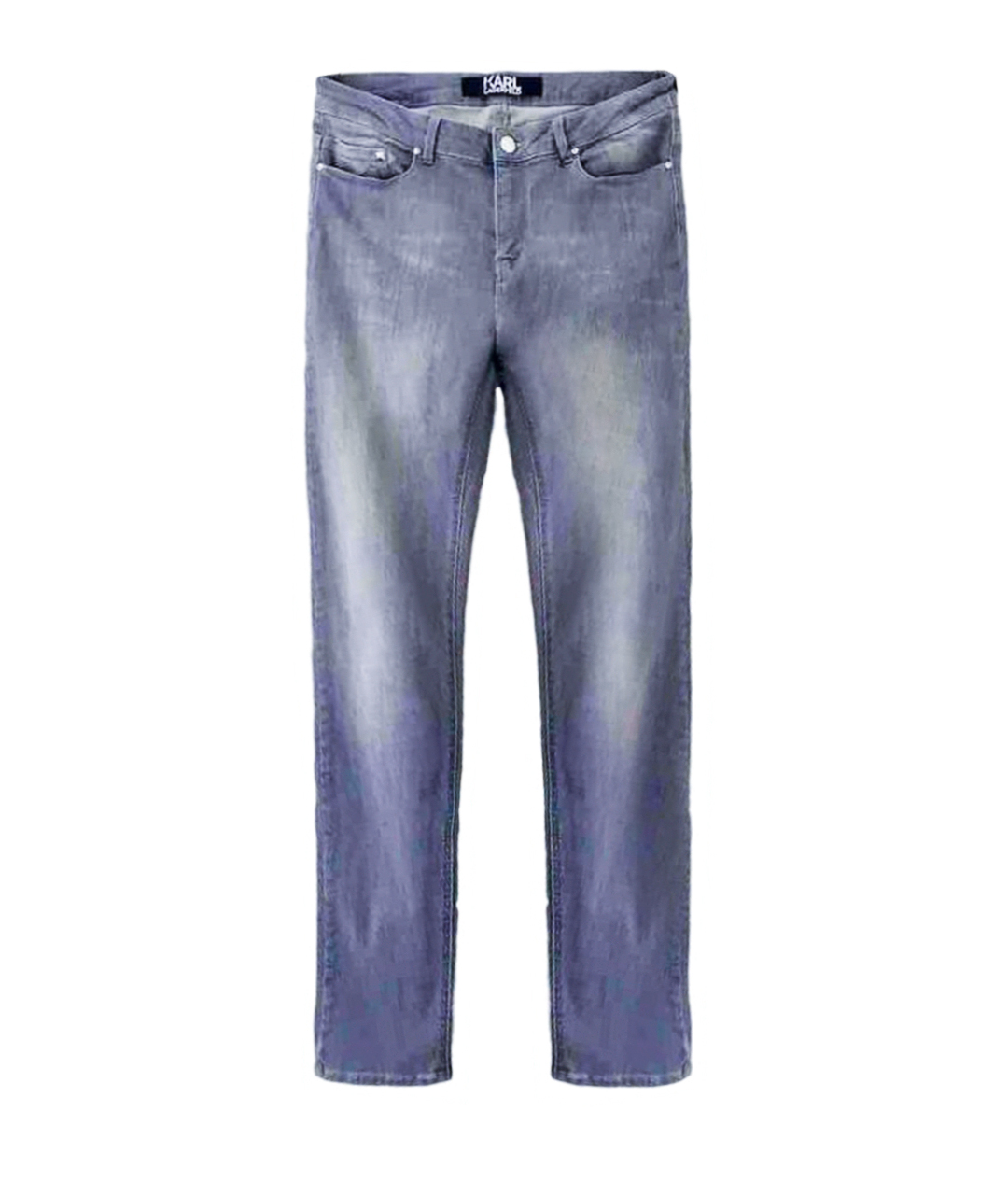 KARL LAGERFELD Серые хлопко-эластановые джинсы слим, фото 1
