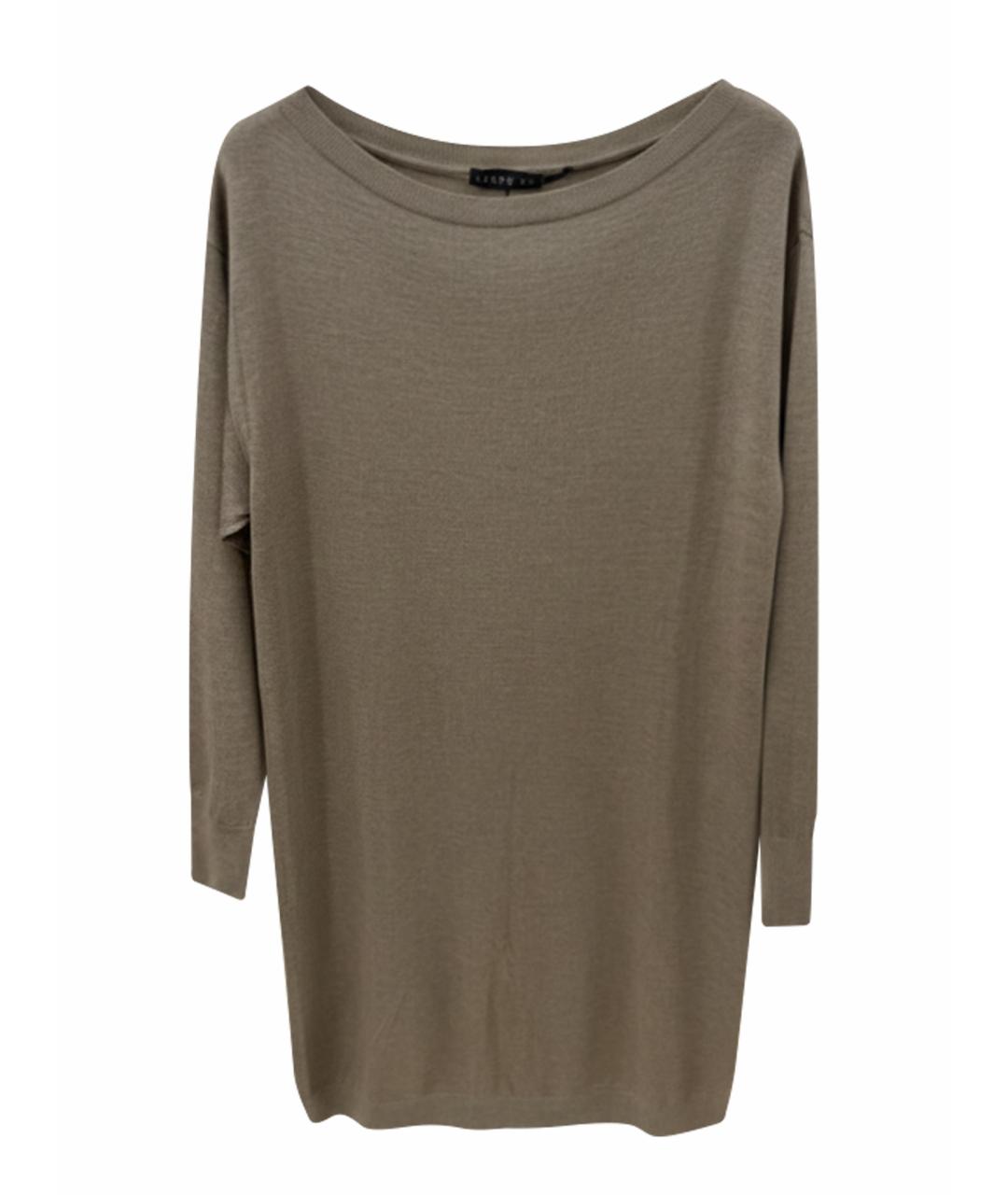 RALPH LAUREN Бежевое кашемировое повседневное платье, фото 1