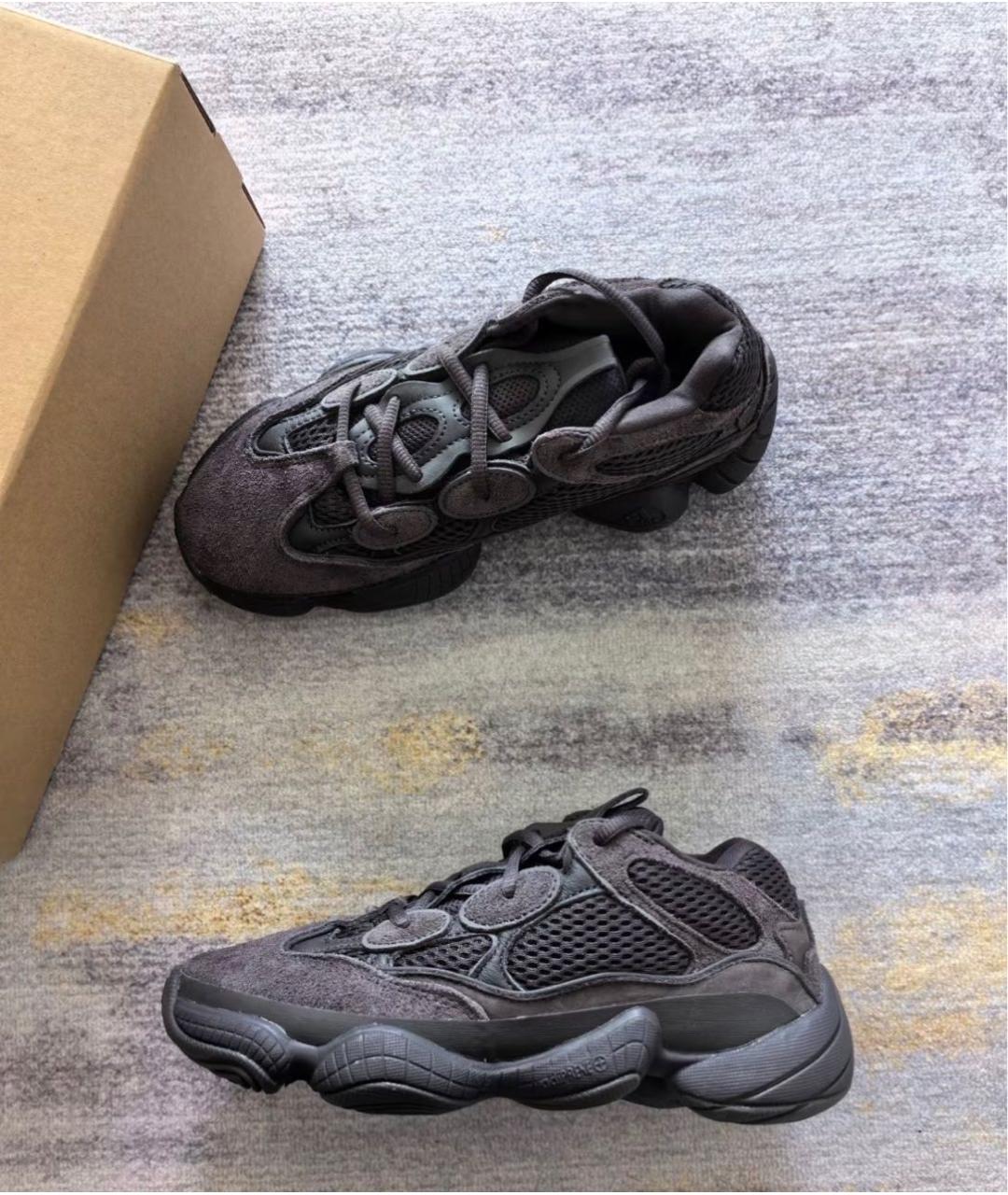 ADIDAS YEEZY Черные замшевые кроссовки, фото 3