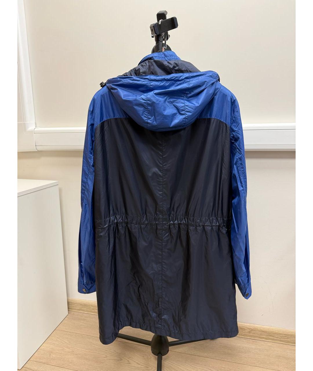 PAL ZILERI Темно-синий полиэстеровый тренч / плащ, фото 7