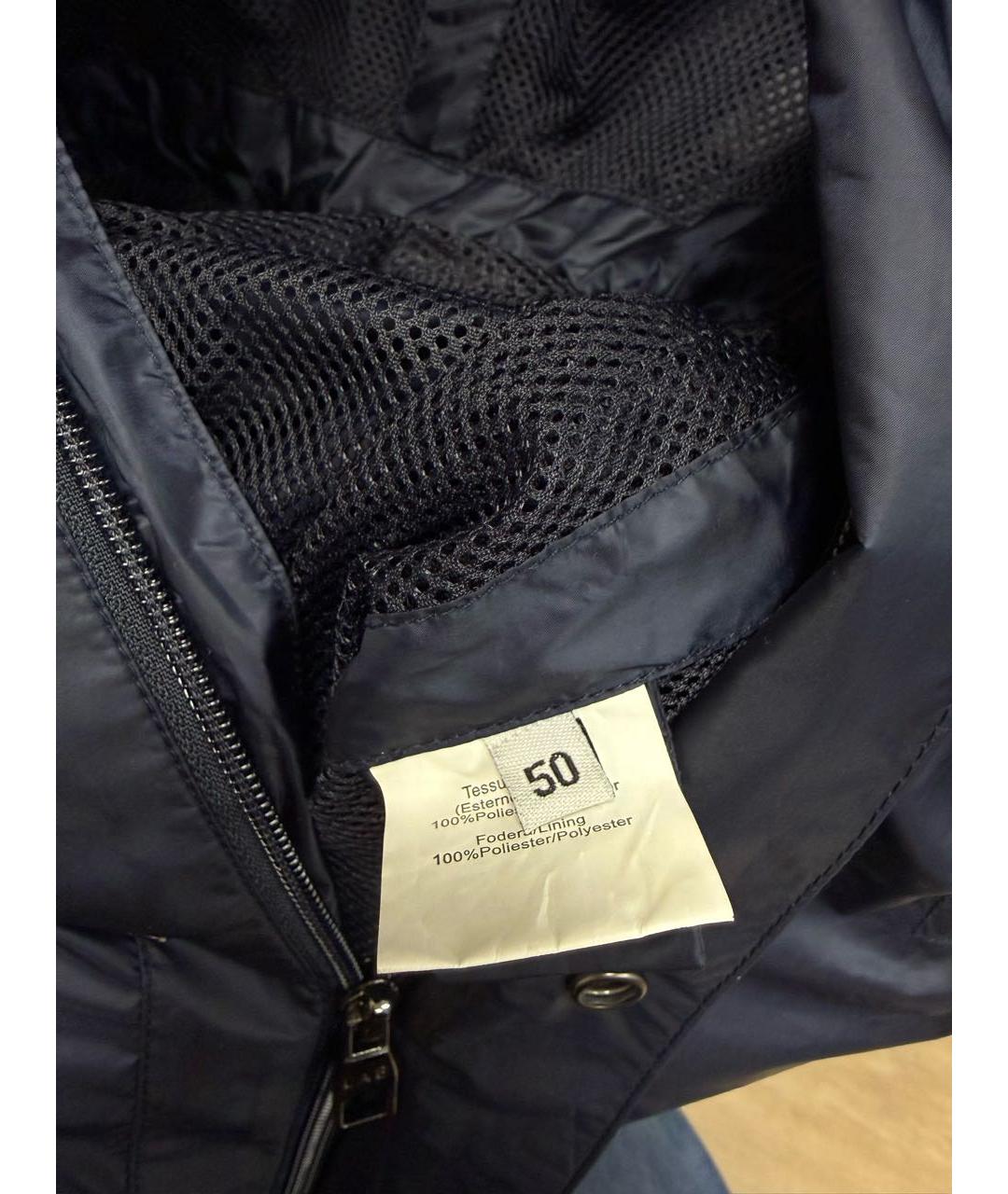 PAL ZILERI Темно-синий полиэстеровый тренч / плащ, фото 8